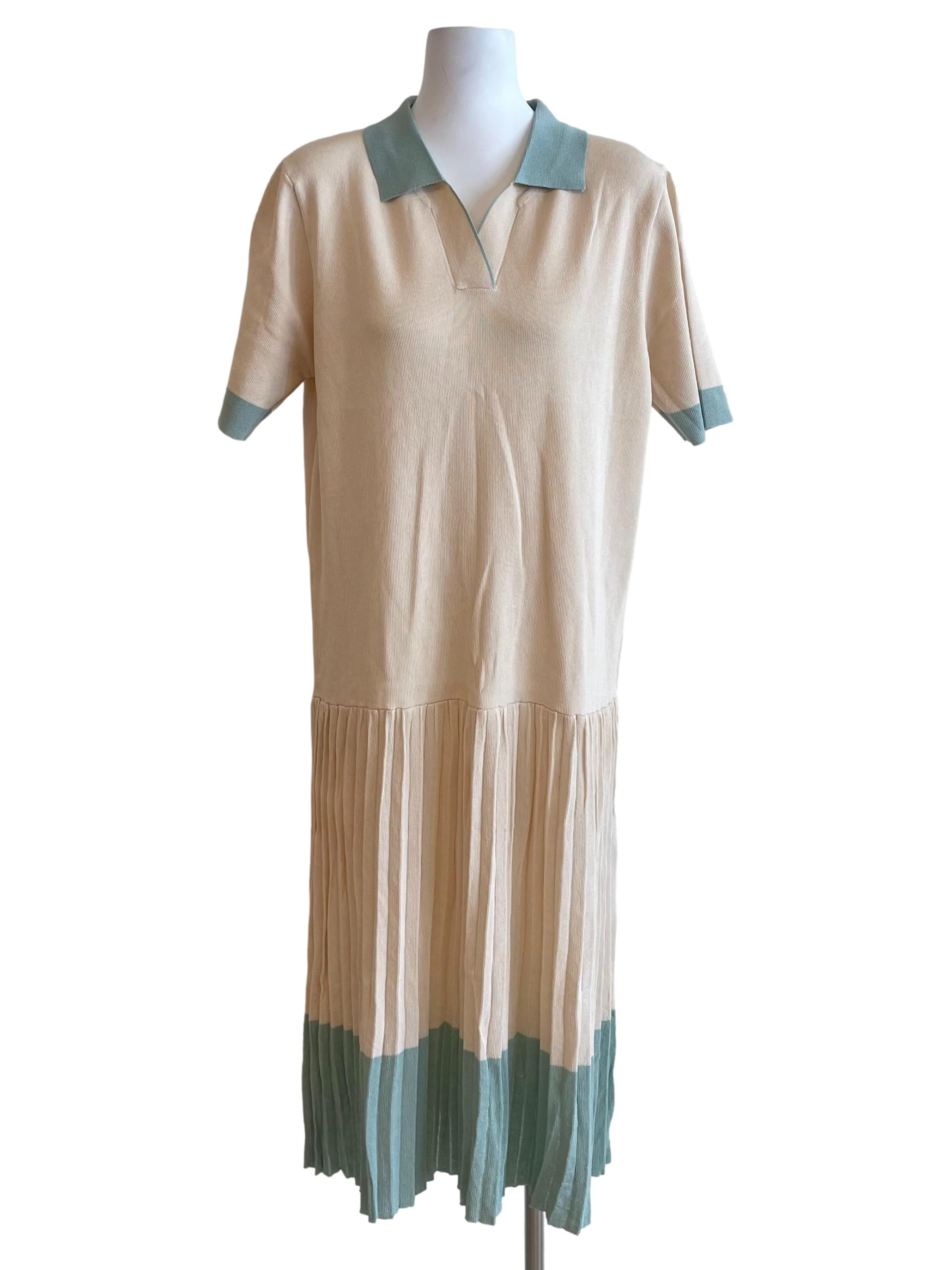 Ivory Johnny Accordion Knit Dress