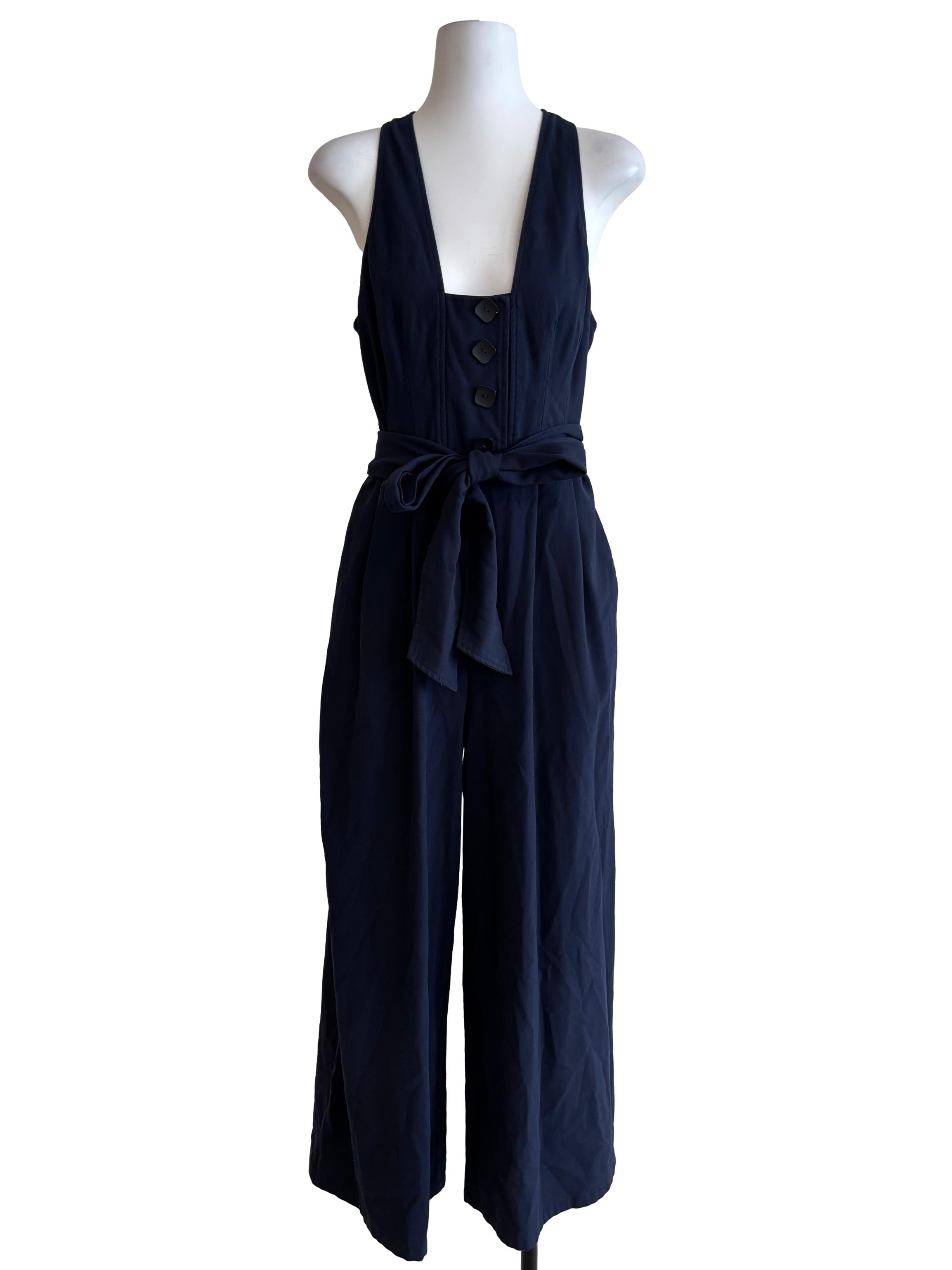 Midnight Blue Sleeveless Jumpsuit