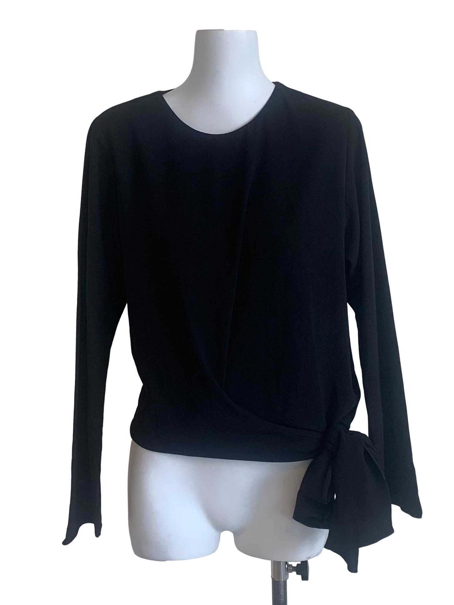Ebony Black Long Sleeves Top
