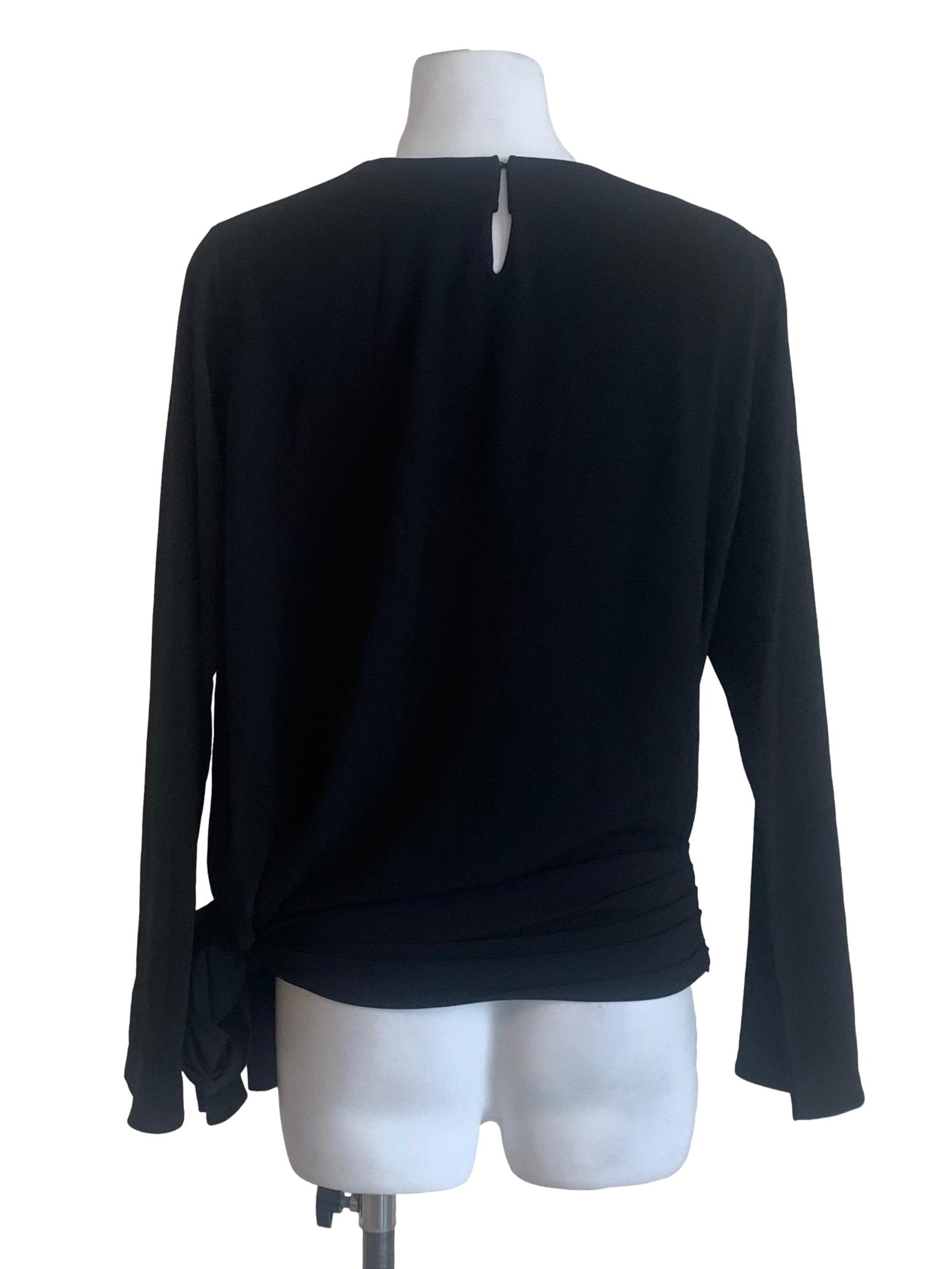 Ebony Black Long Sleeves Top