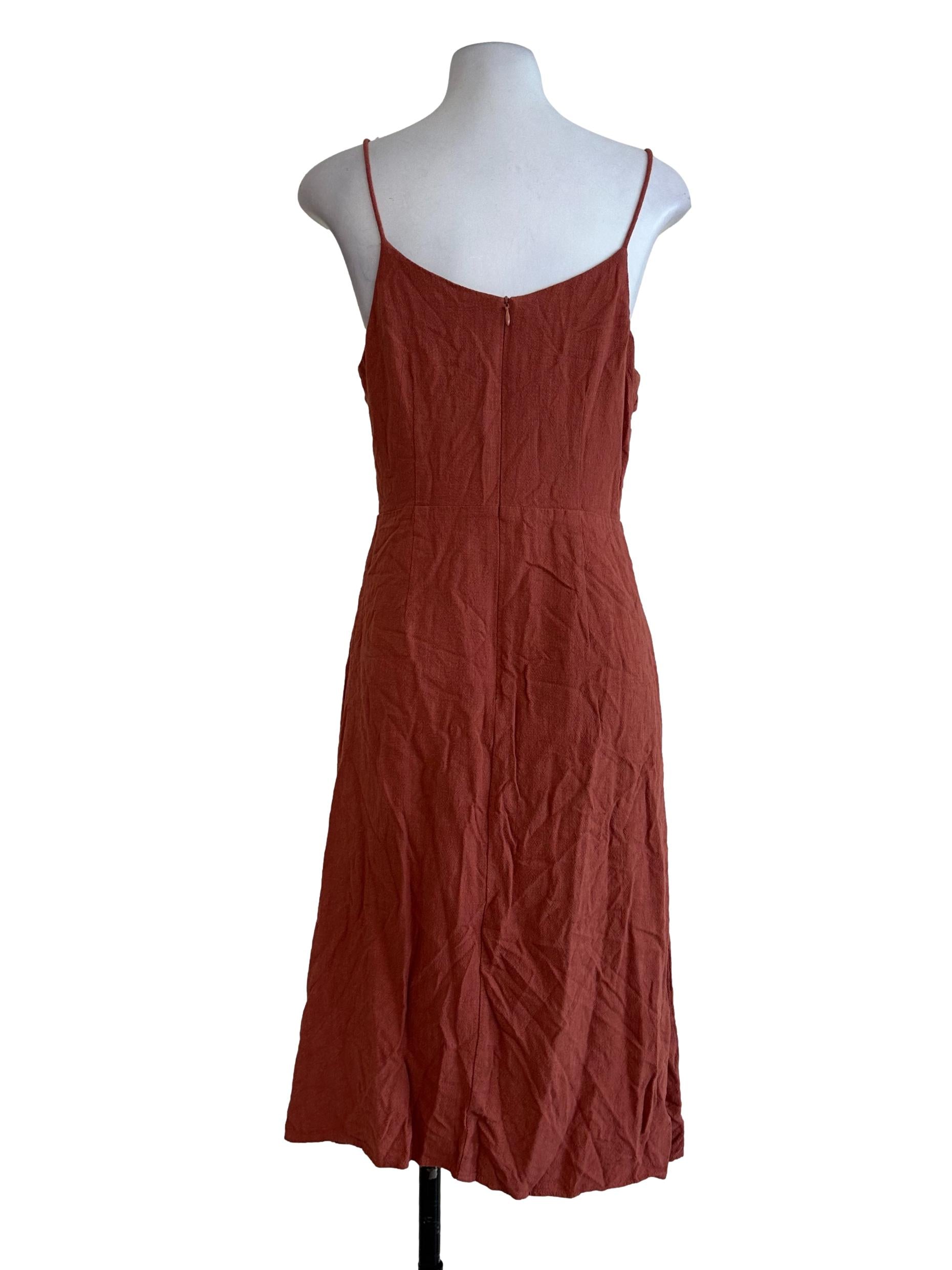 Brick Orange Plain Rompers TCL