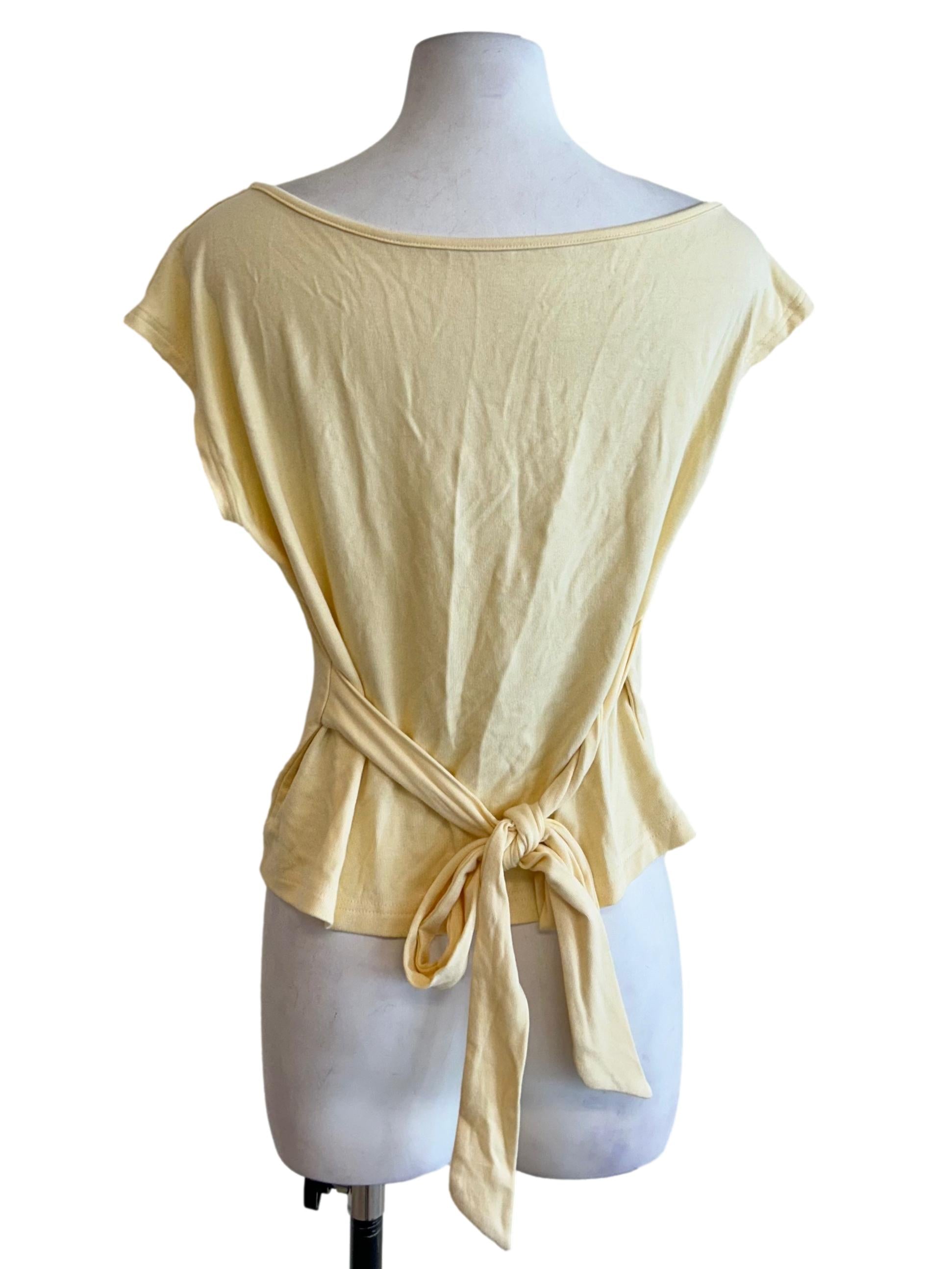 Blonde Yellow Off-Shoulder Cap Sleeve Top