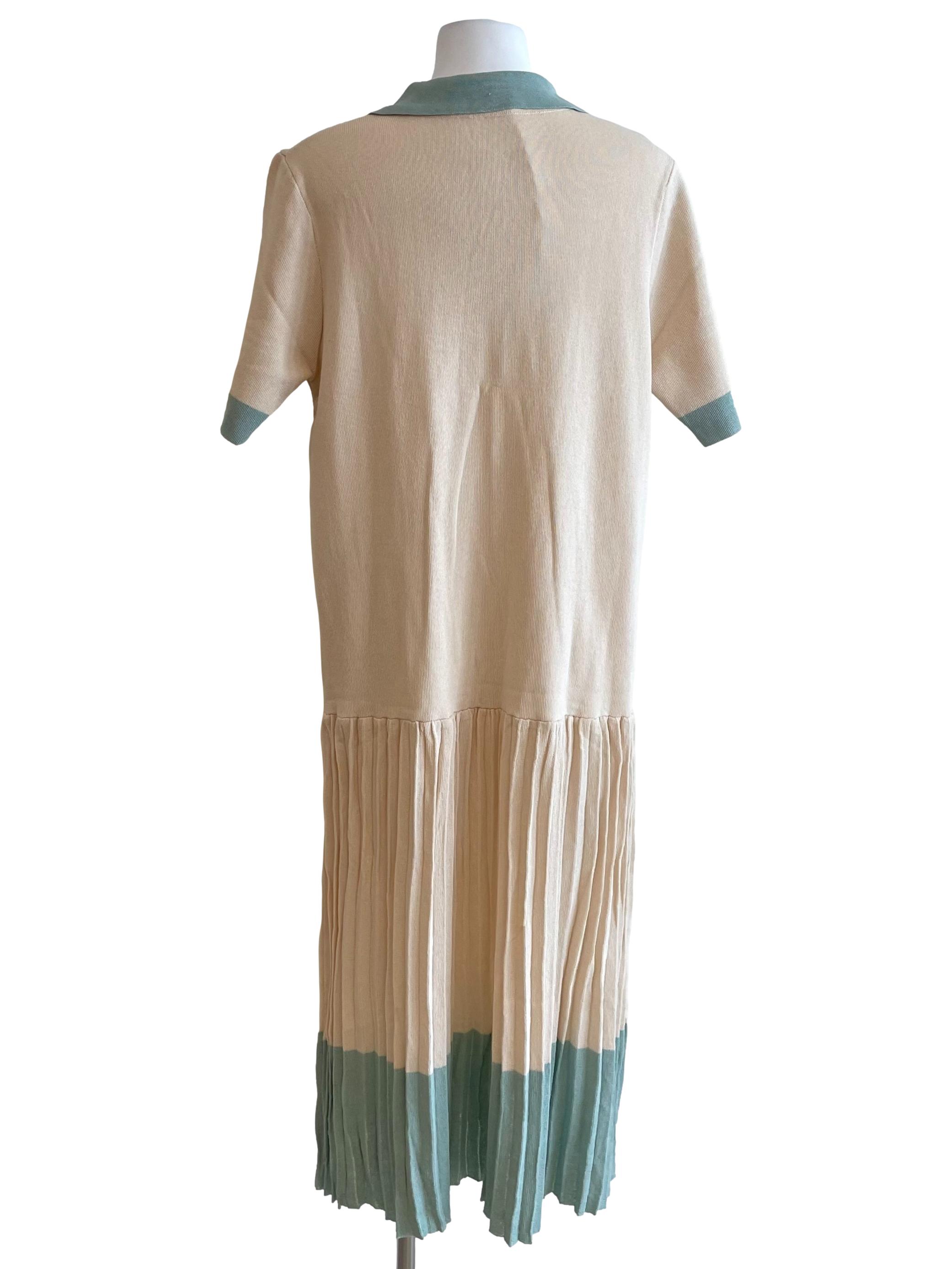 Ivory Johnny Accordion Knit Dress