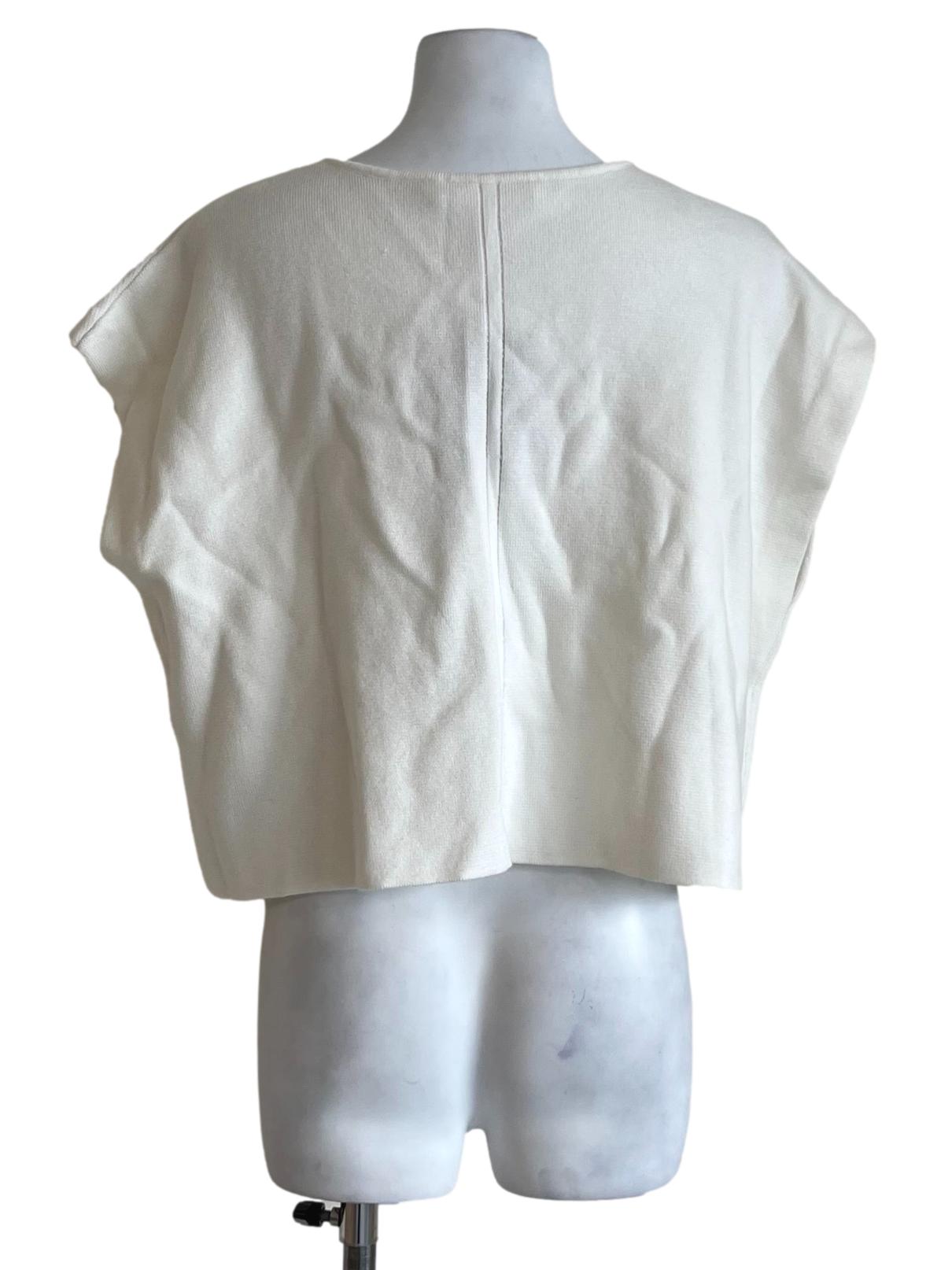 White V-Neckline Blouse