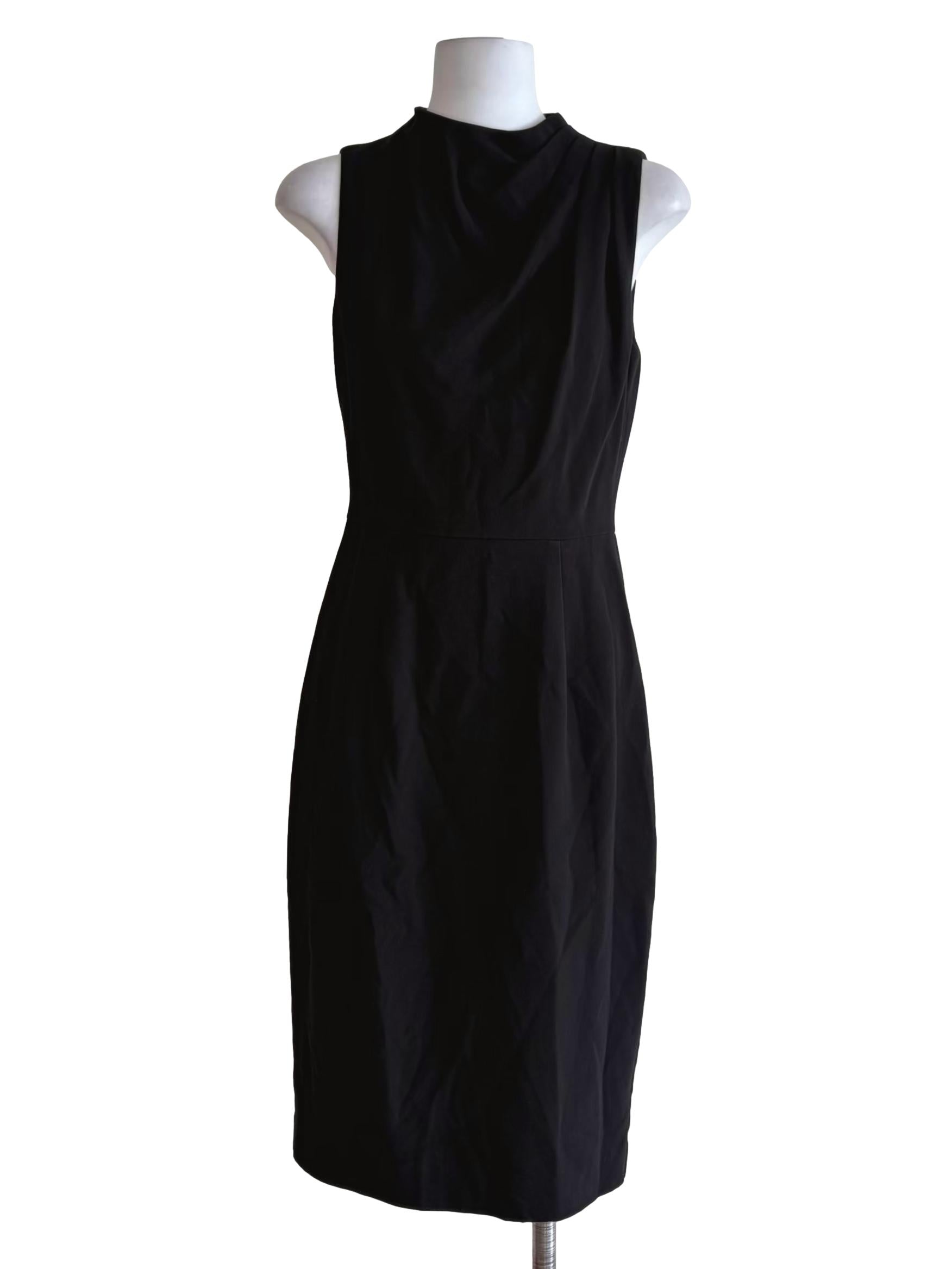 Raven Black Ruched Side Sleeveless Dress