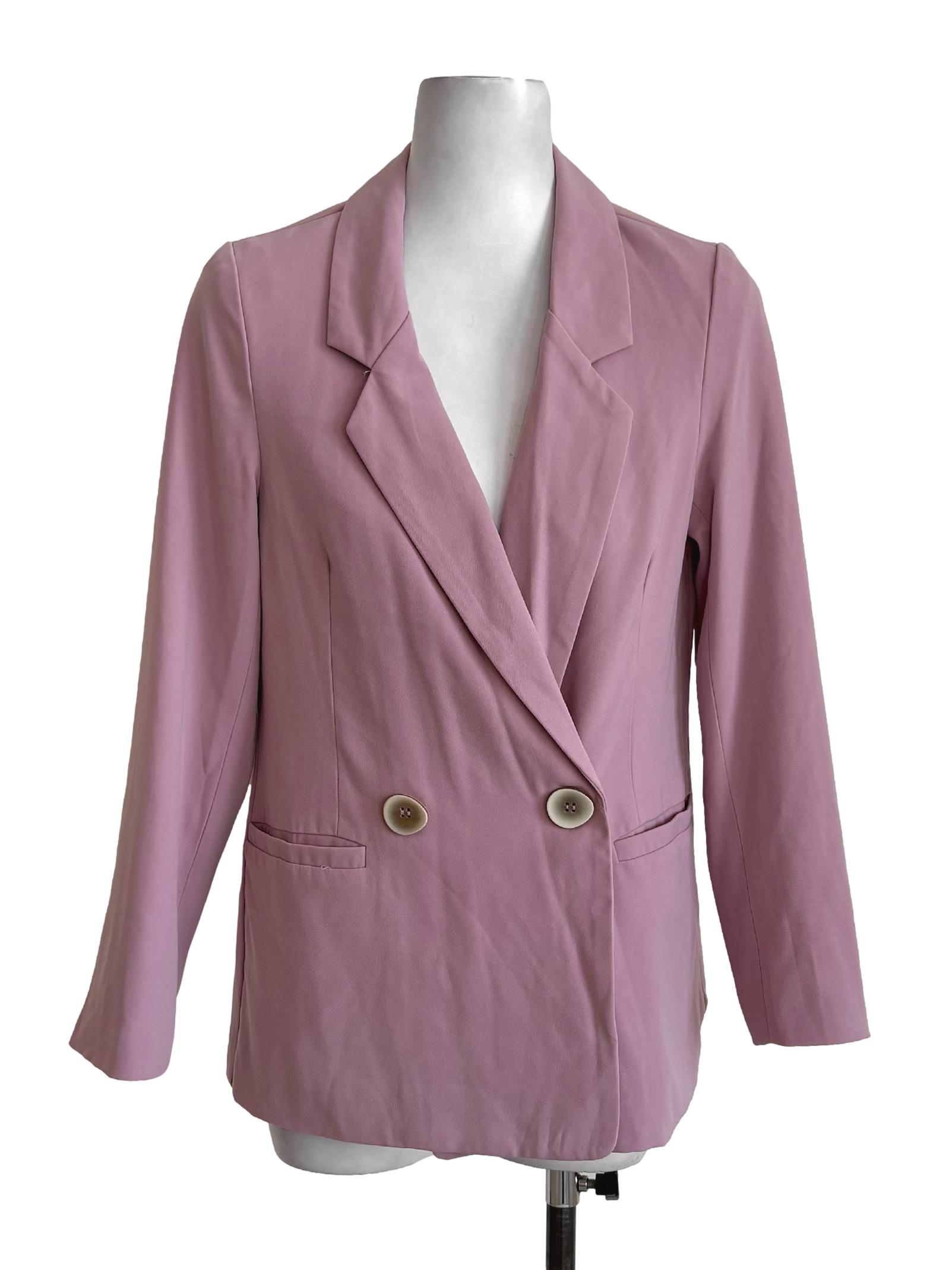 Taffy Pink Double Breasted Blazer