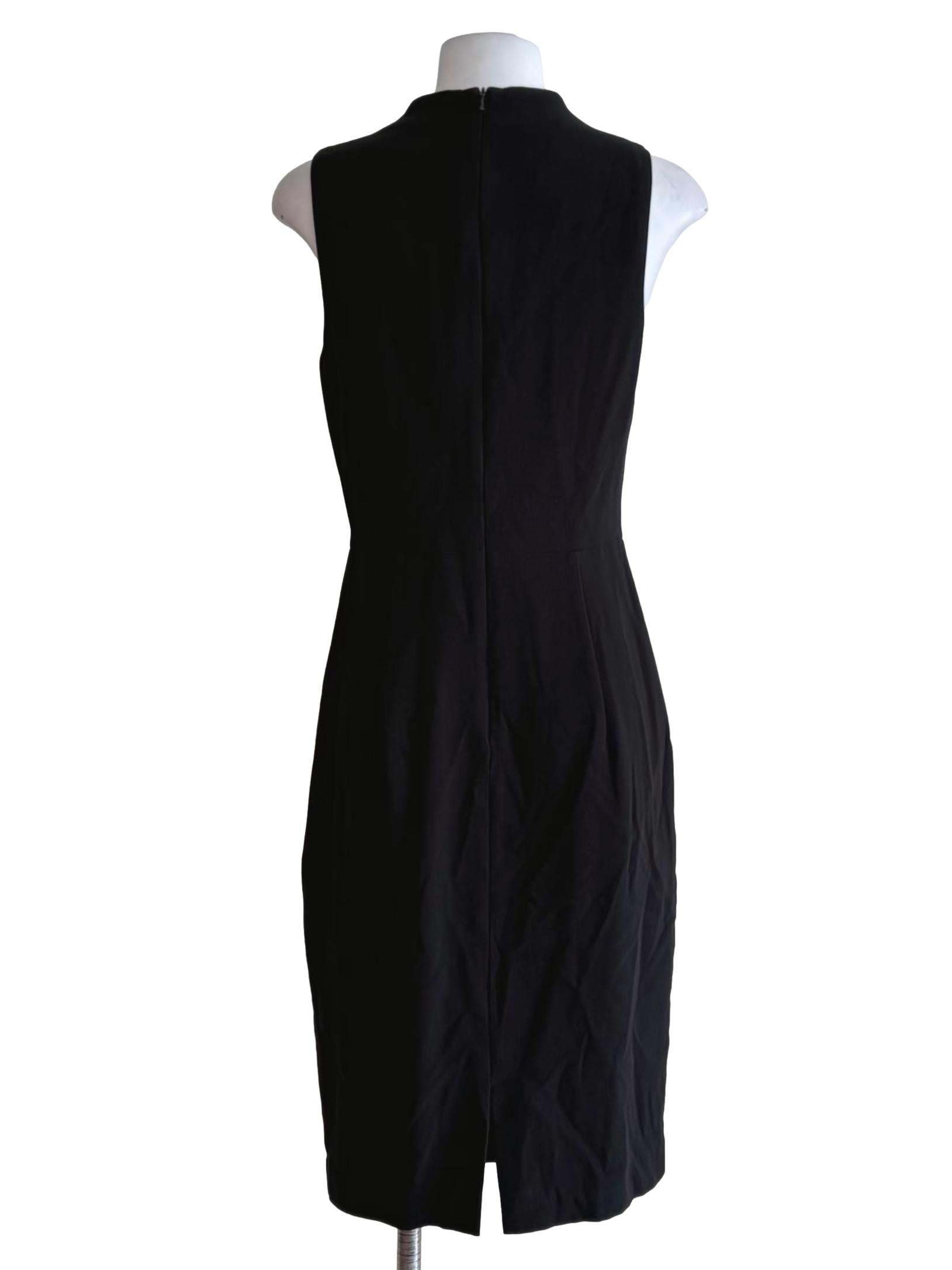 Raven Black Ruched Side Sleeveless Dress