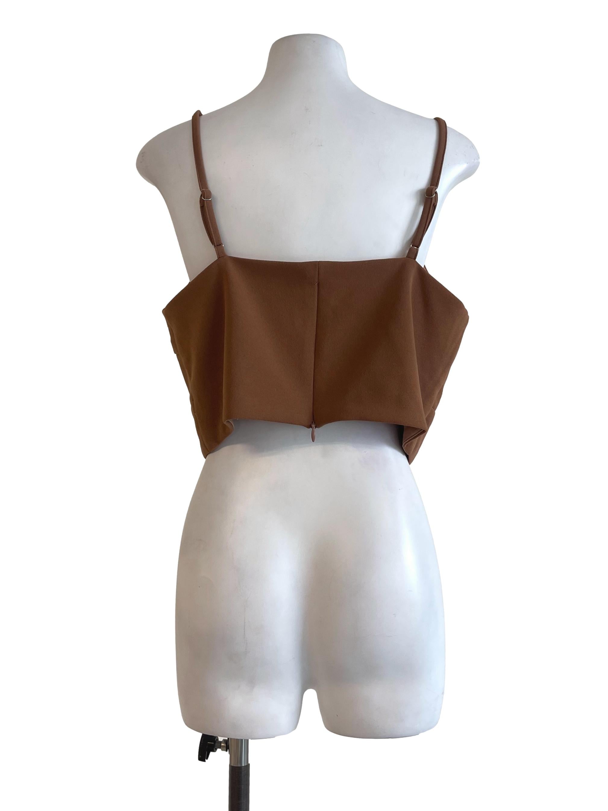 Brown Neckline Camisole