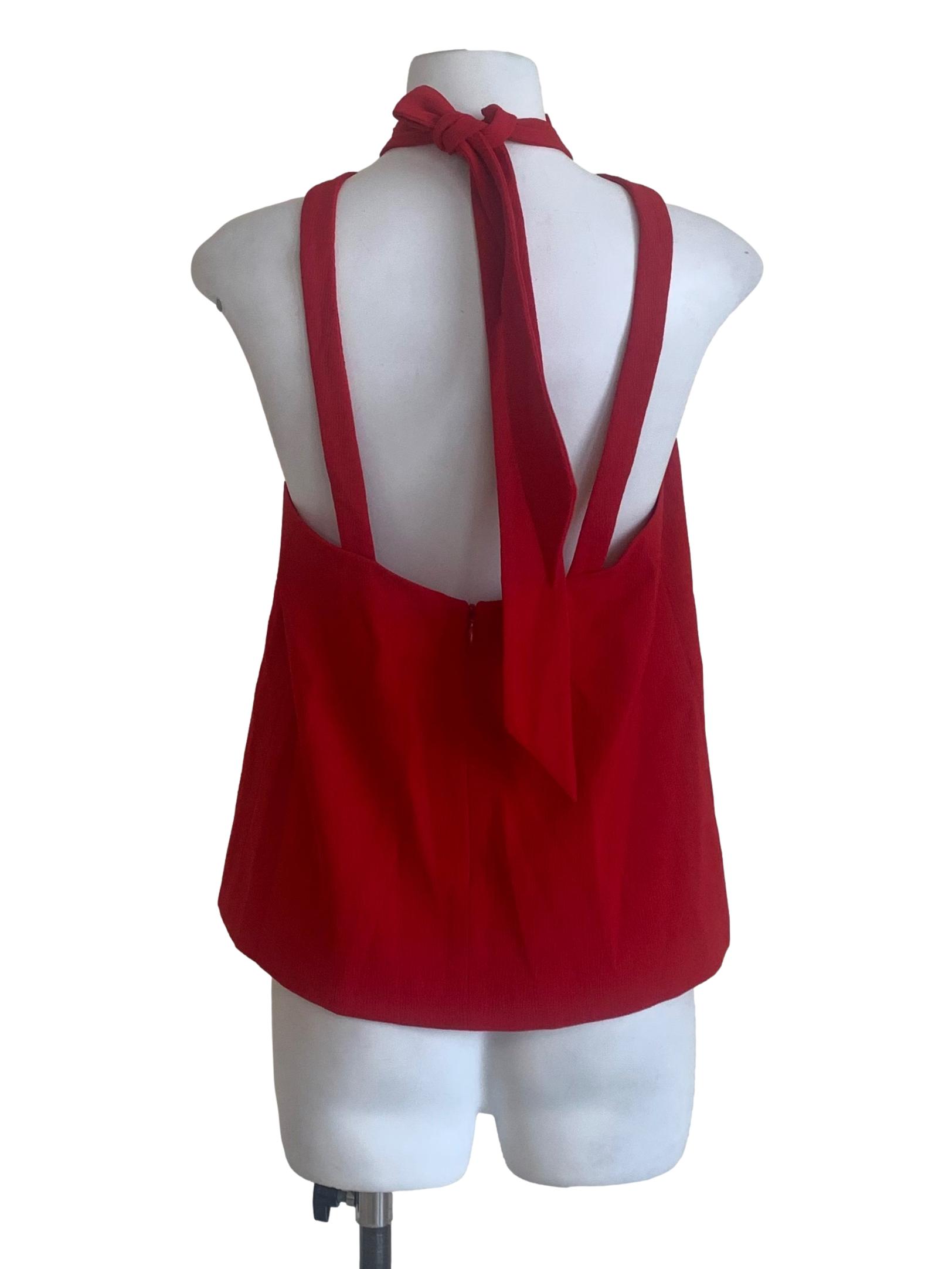 Ruby Red High Neck Top