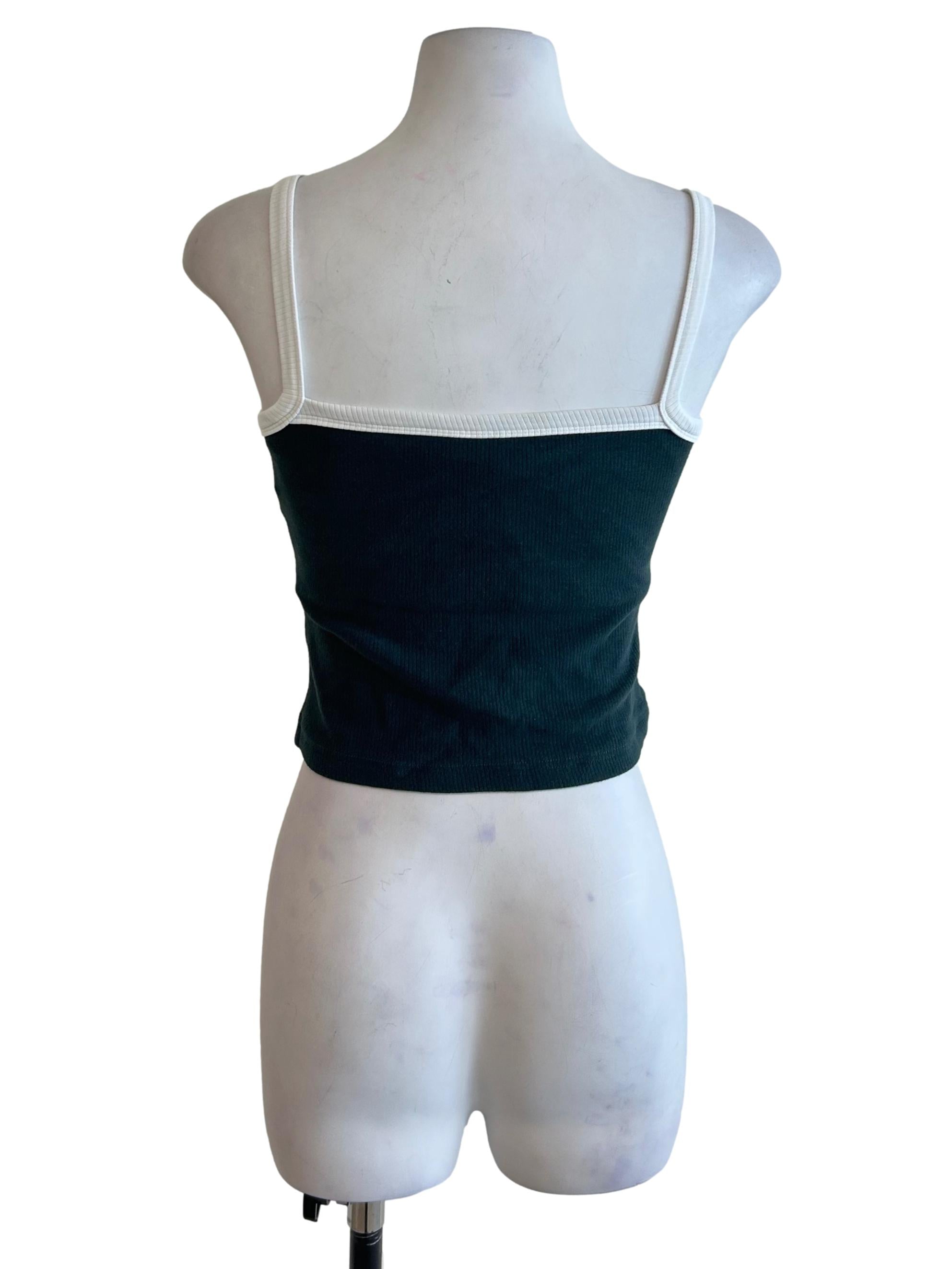 Pine Green Ringer Crop Tank Top