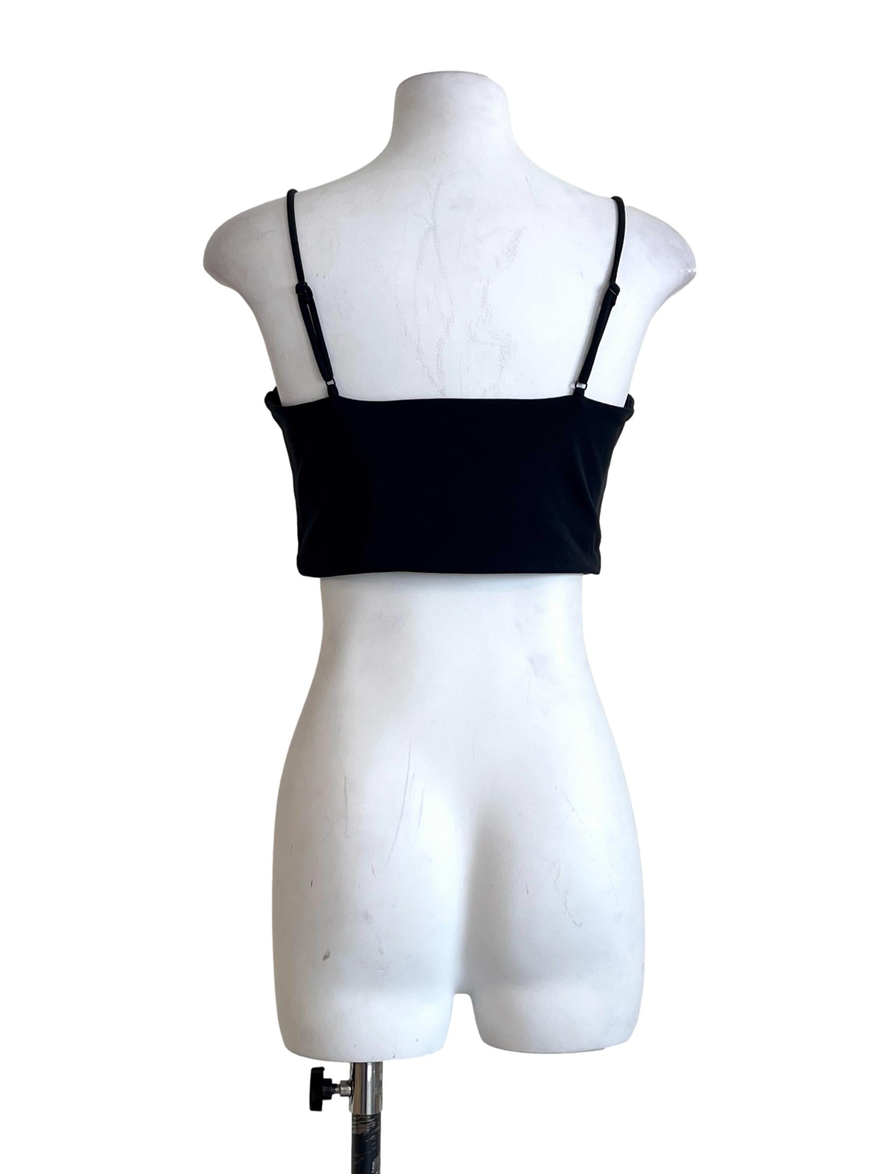 Ink Black Spaghetti Sleeveless Tank Top