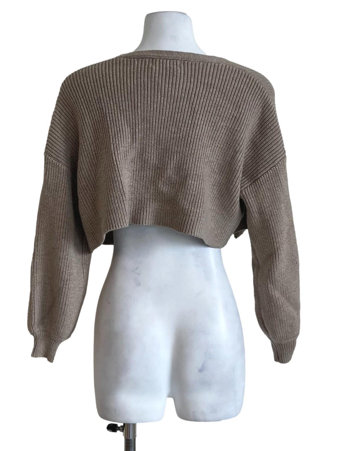 Beige Bengal Stripe Cardigan