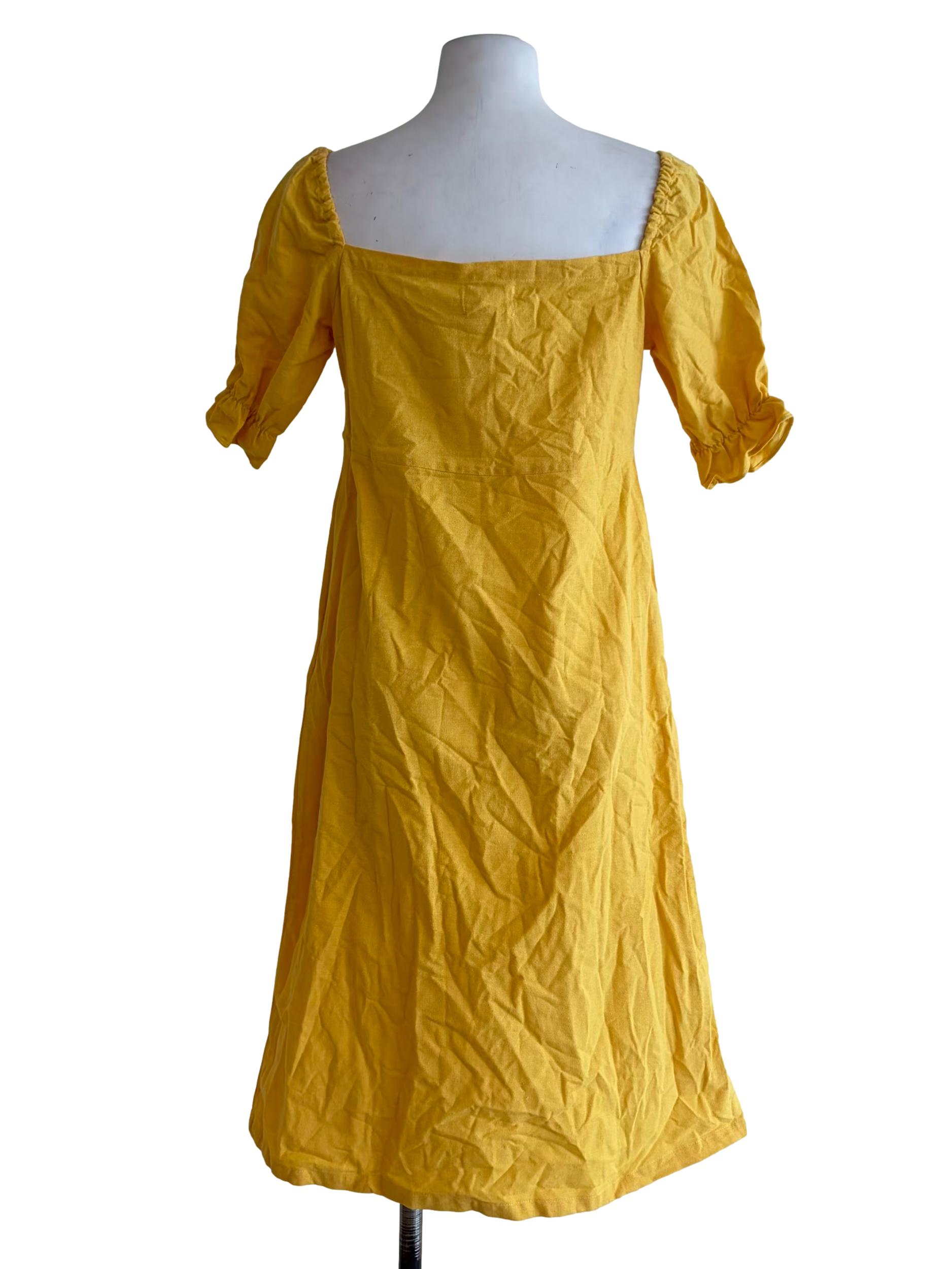 Lemon Yellow Apron Dress
