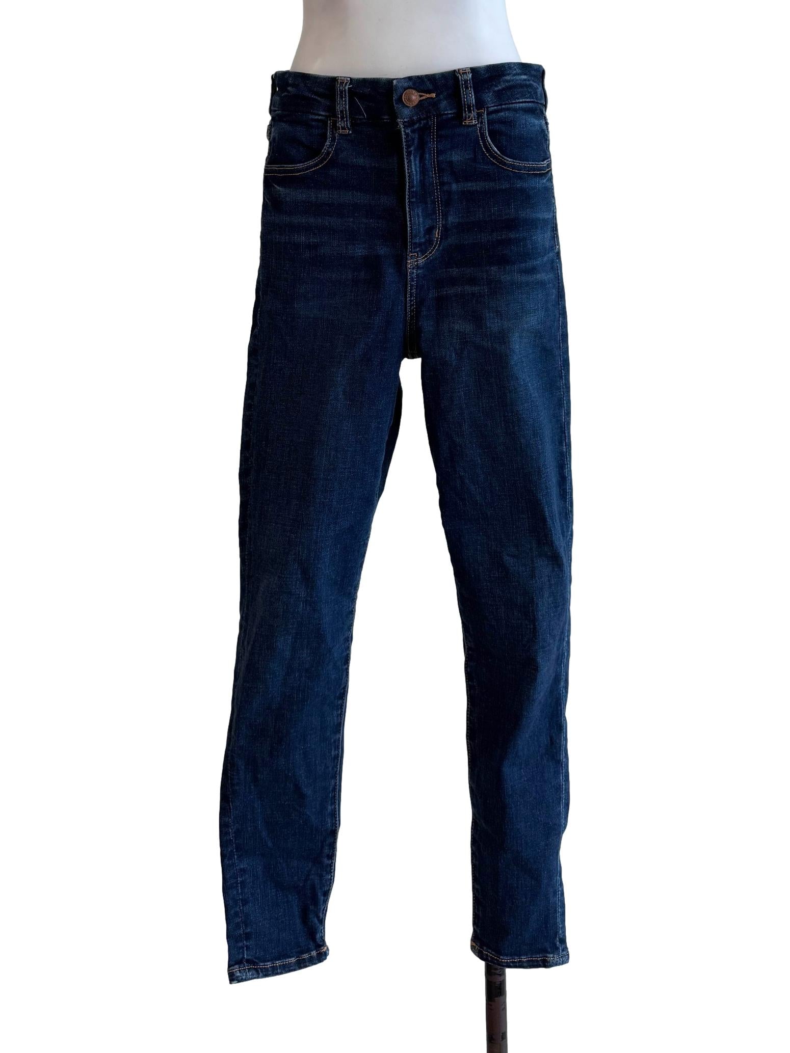 Deep Blue Denim Straight Cut Jeans