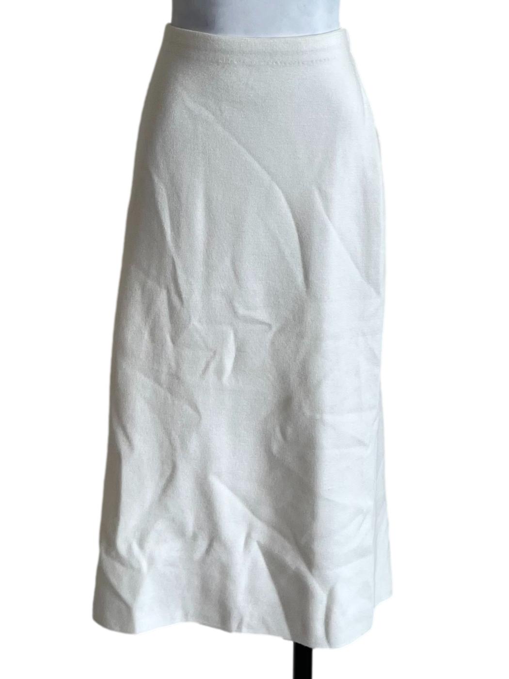 White Plain Pencil Skirt