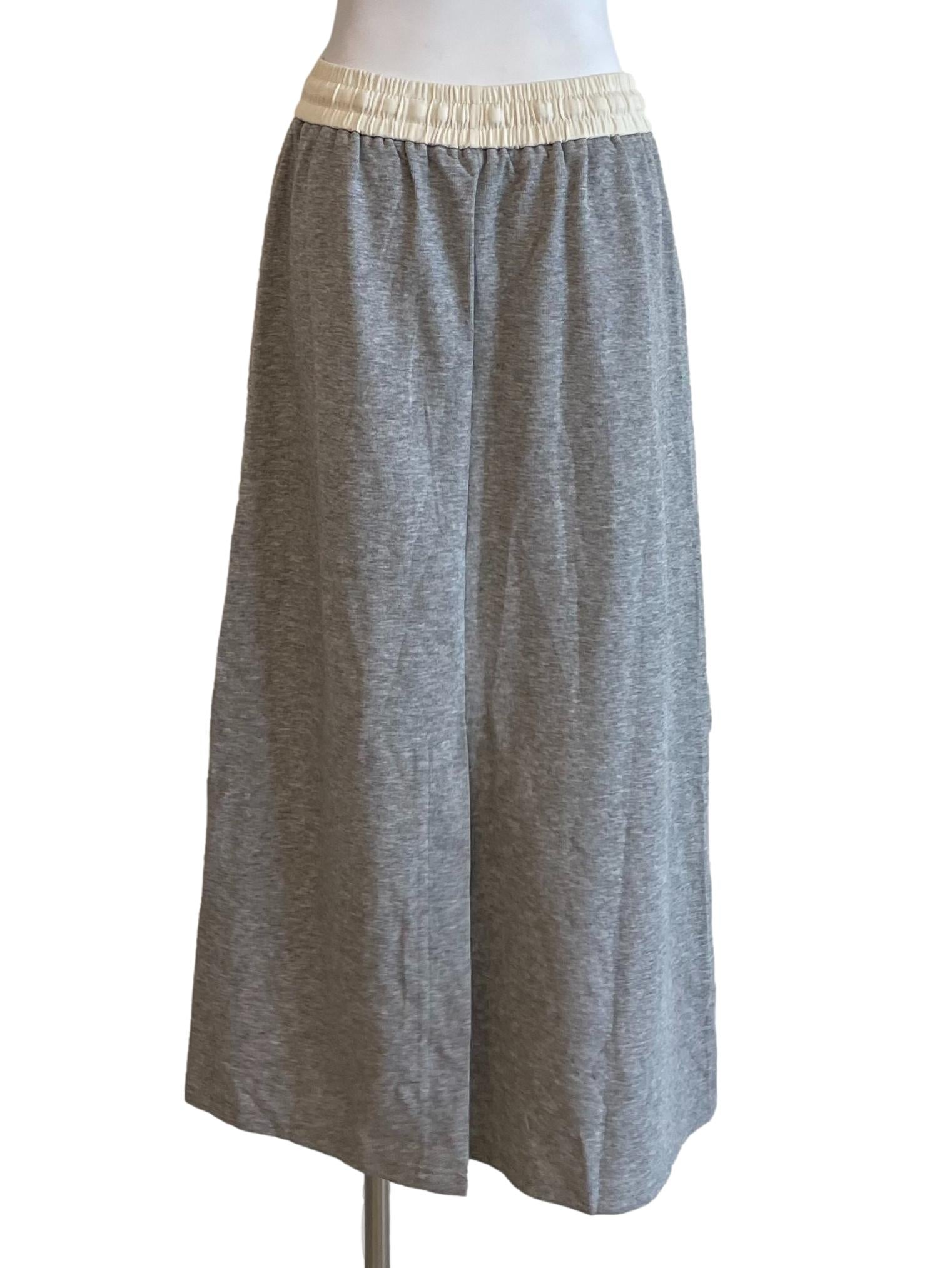 Light Grey A-Line Sweat Skirt