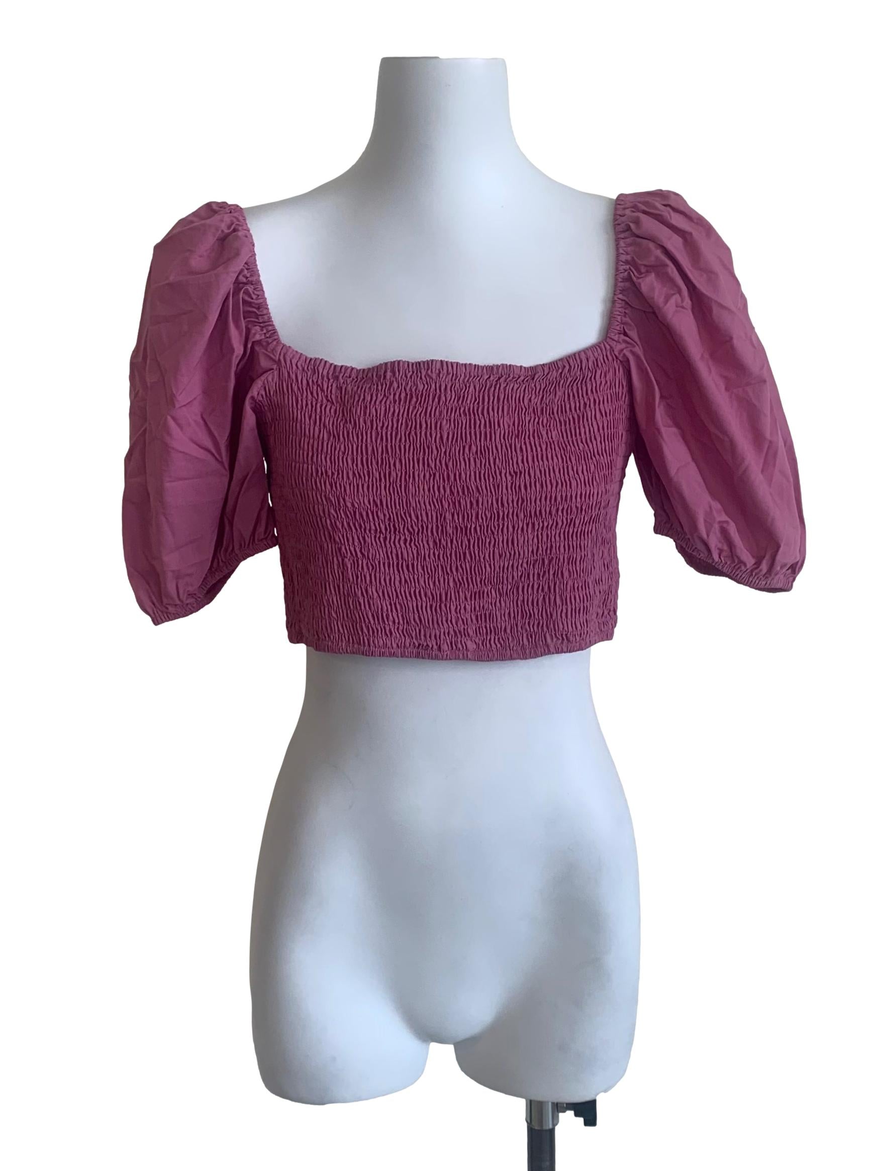 Grape Purple Smocked Top