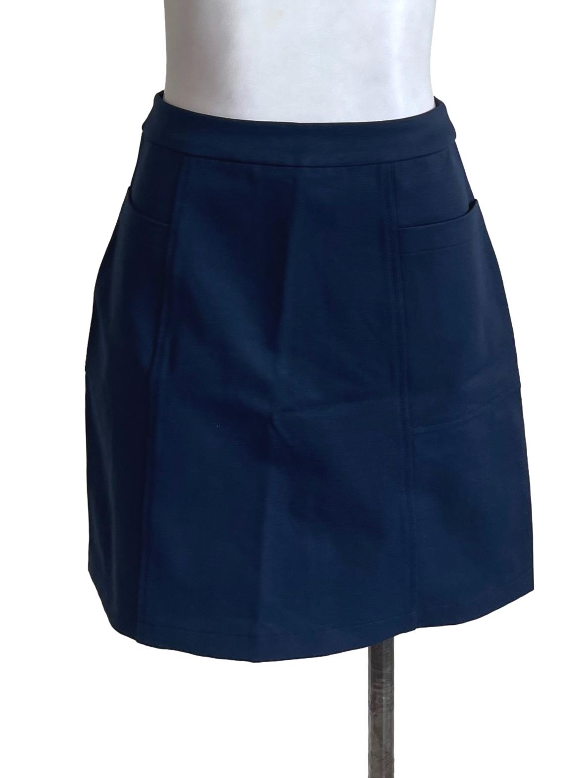Navy Blue Pocket Skirt