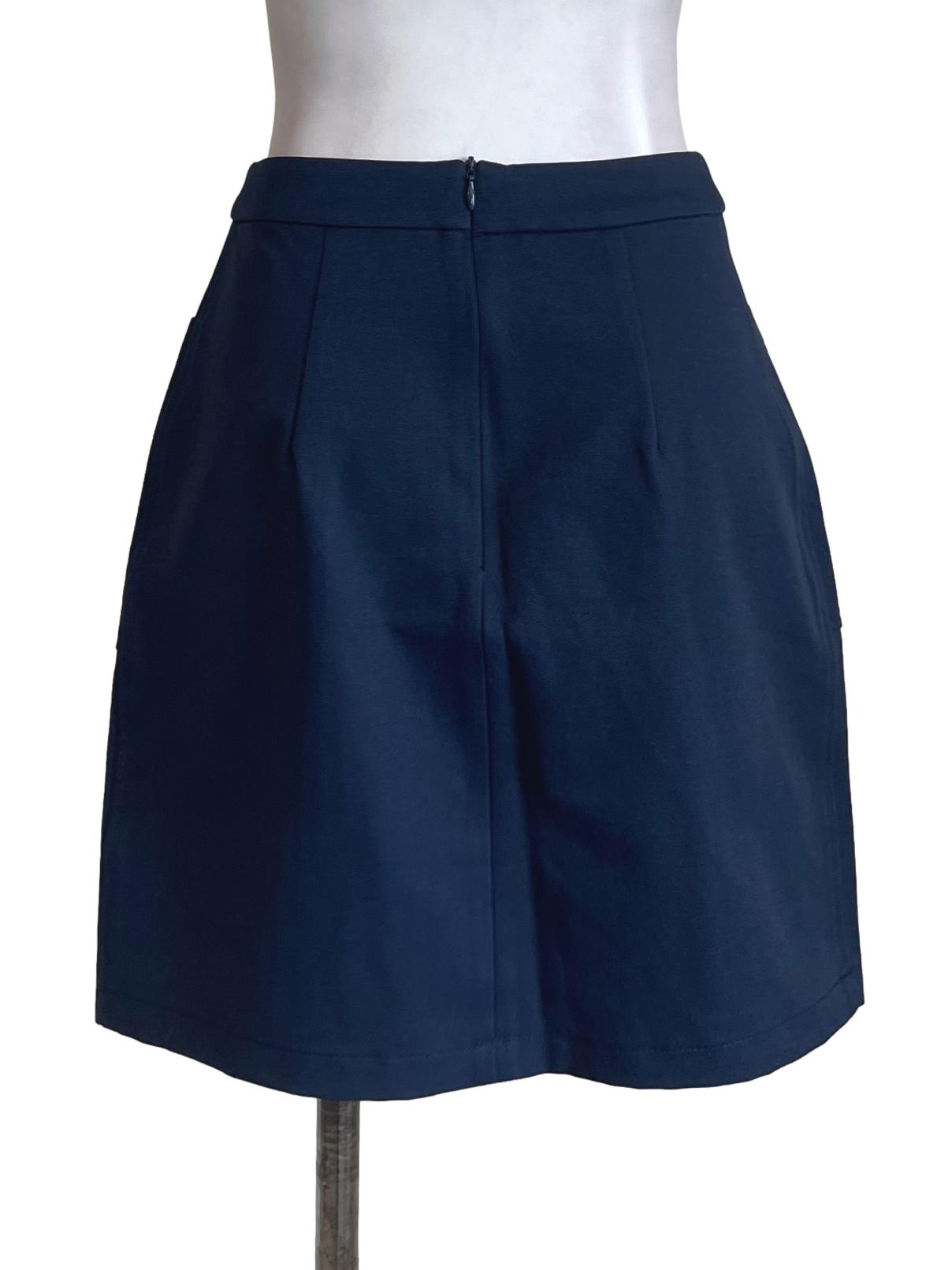 Navy Blue Pocket Skirt