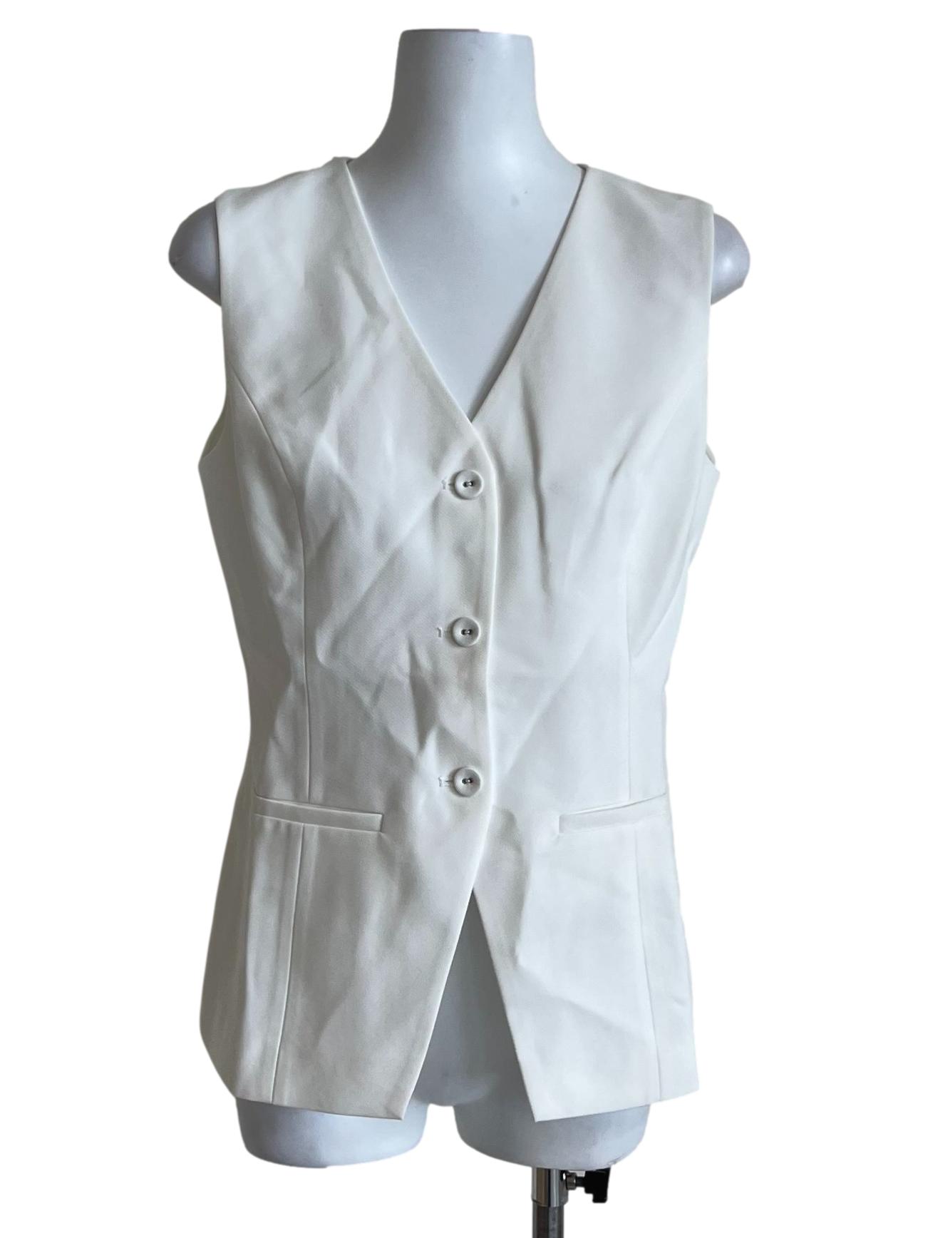 White V-Neckline Vest