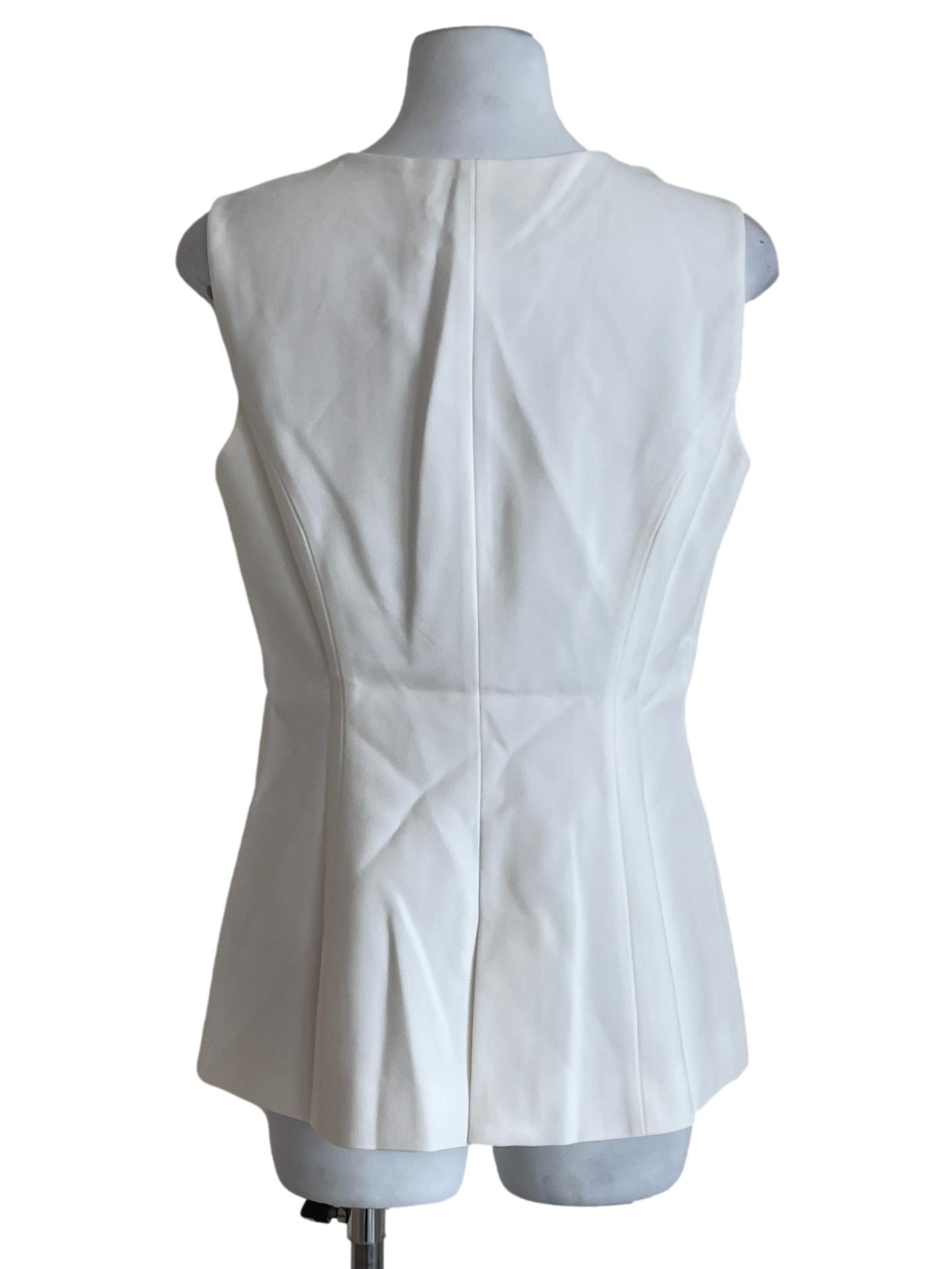 White V-Neckline Vest