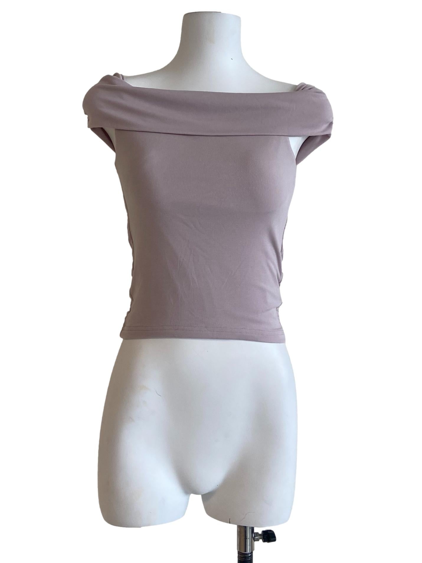 Purple Off-Shoulder Sleeveless Top
