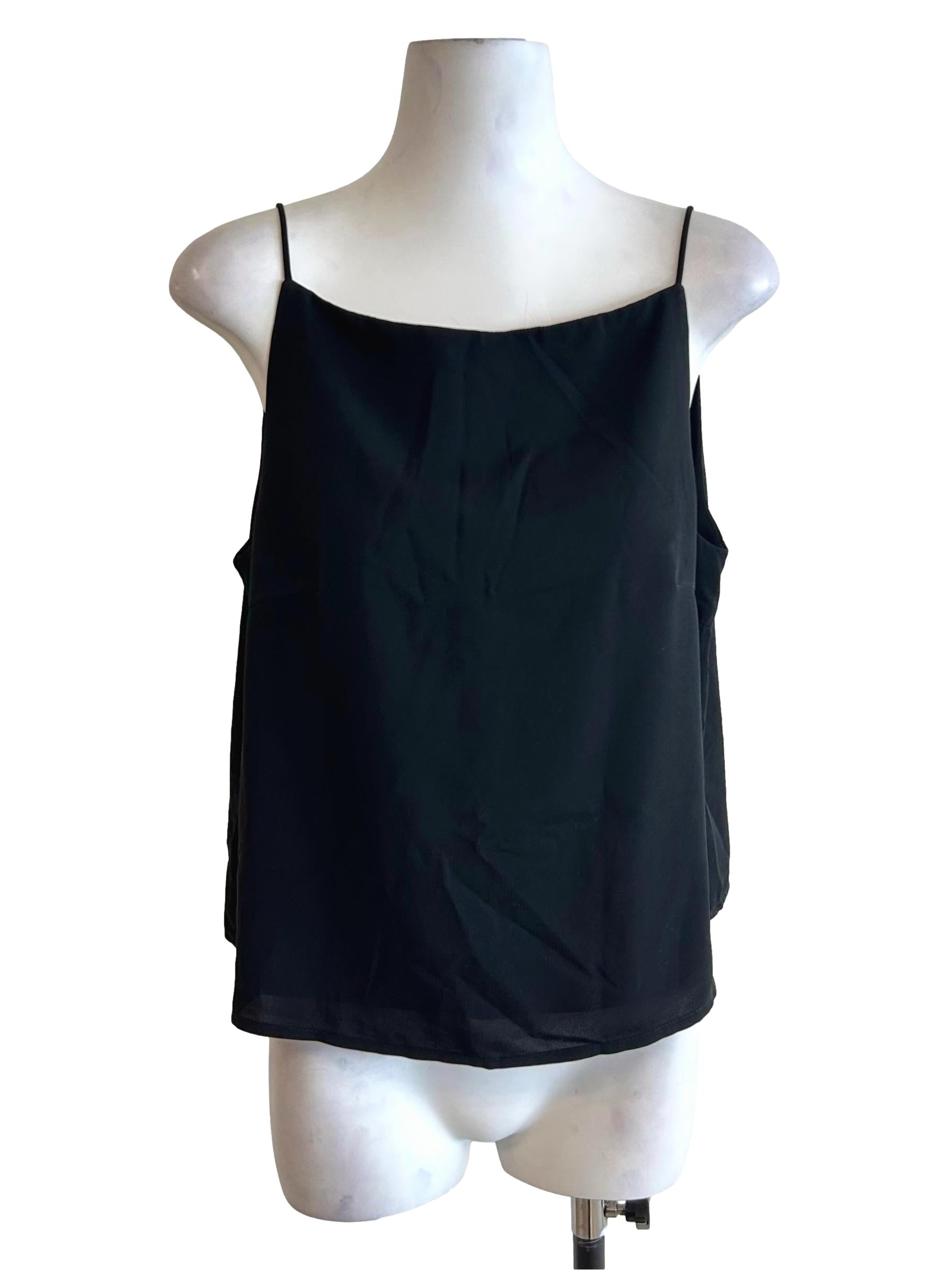 Black Square Neck Cami Top