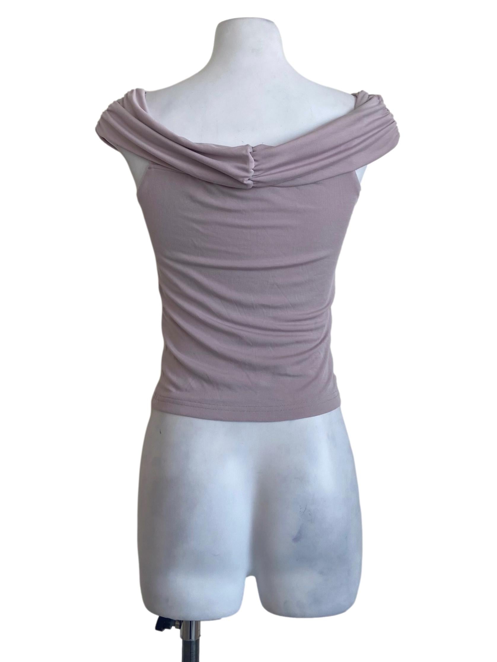 Purple Off-Shoulder Sleeveless Top