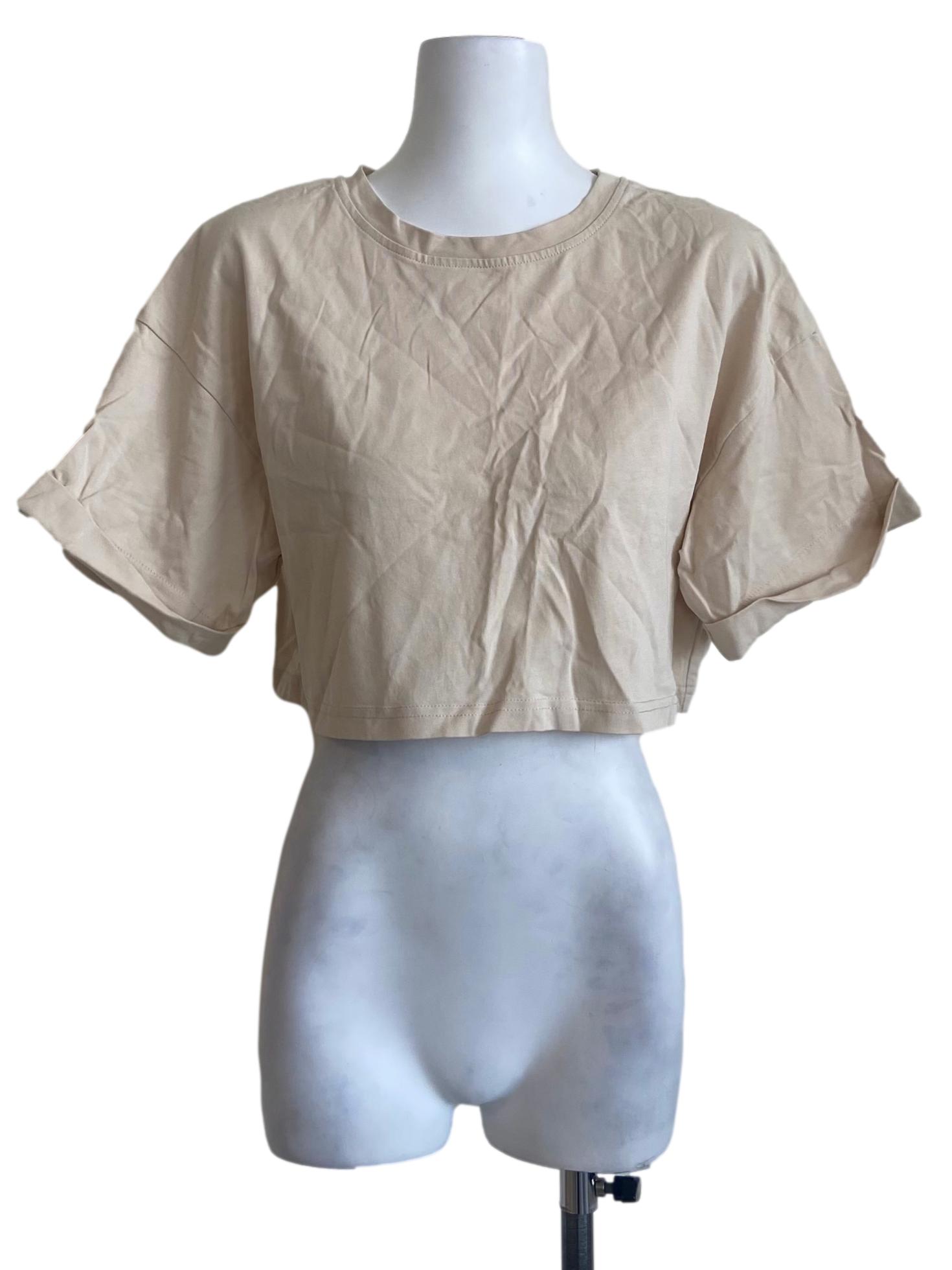 Parchment Twill Crop Top