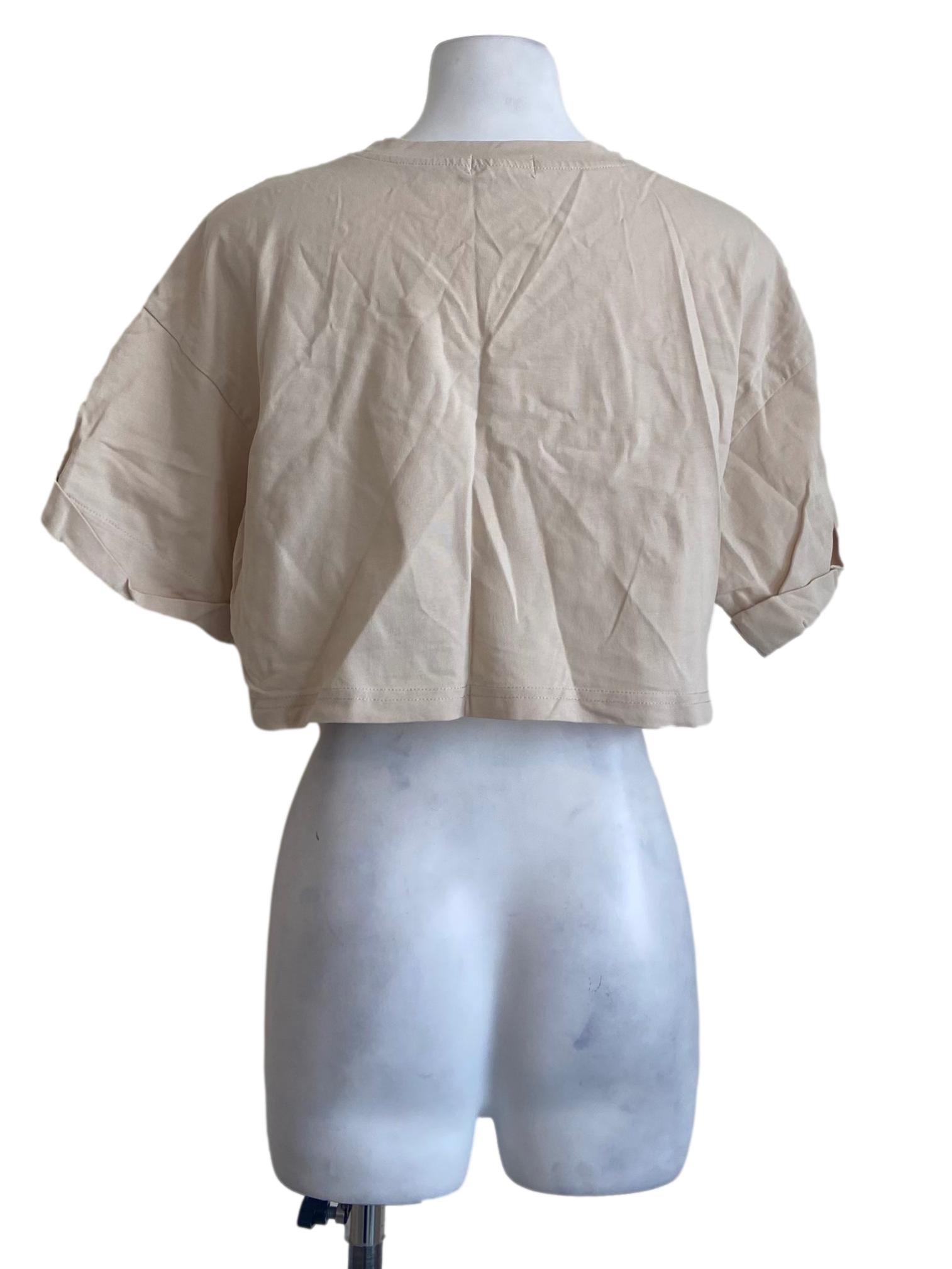 Parchment Twill Crop Top