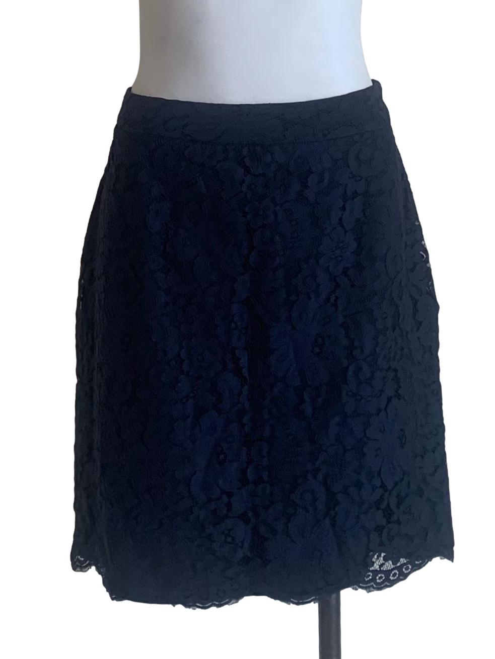 Berry Blue Laced Pattern Skirt
