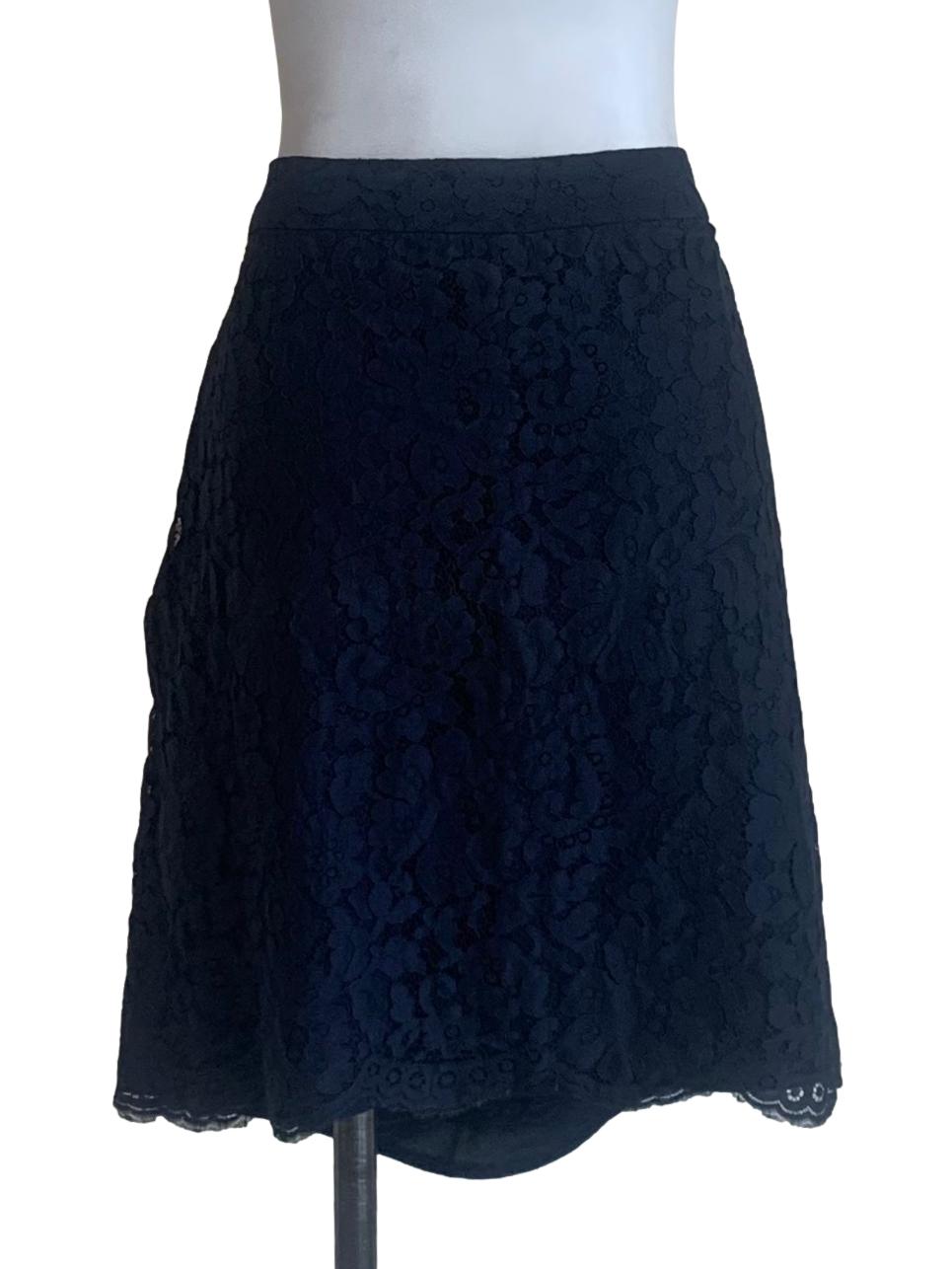 Berry Blue Laced Pattern Skirt