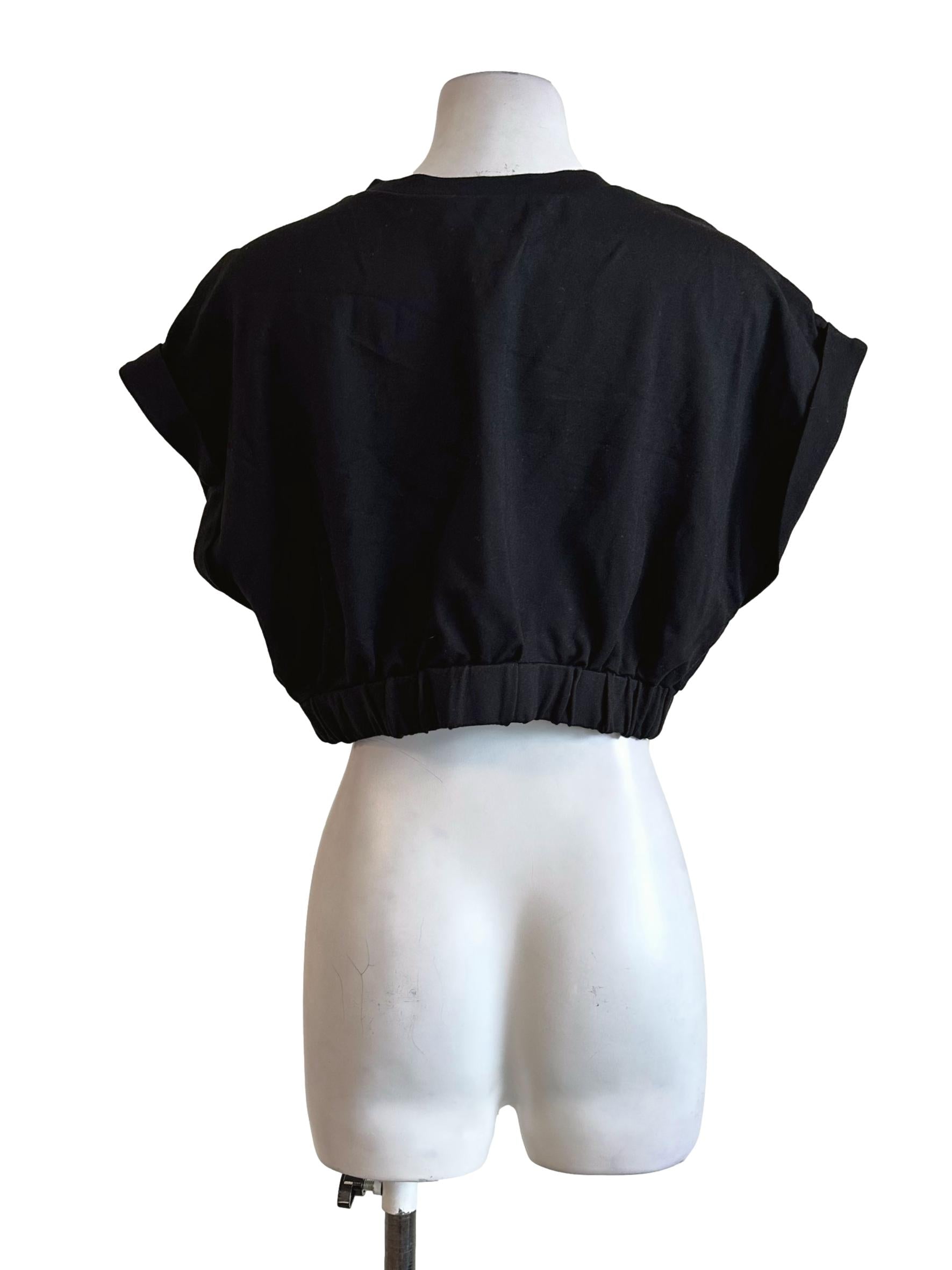 Black Round Neck Top LB