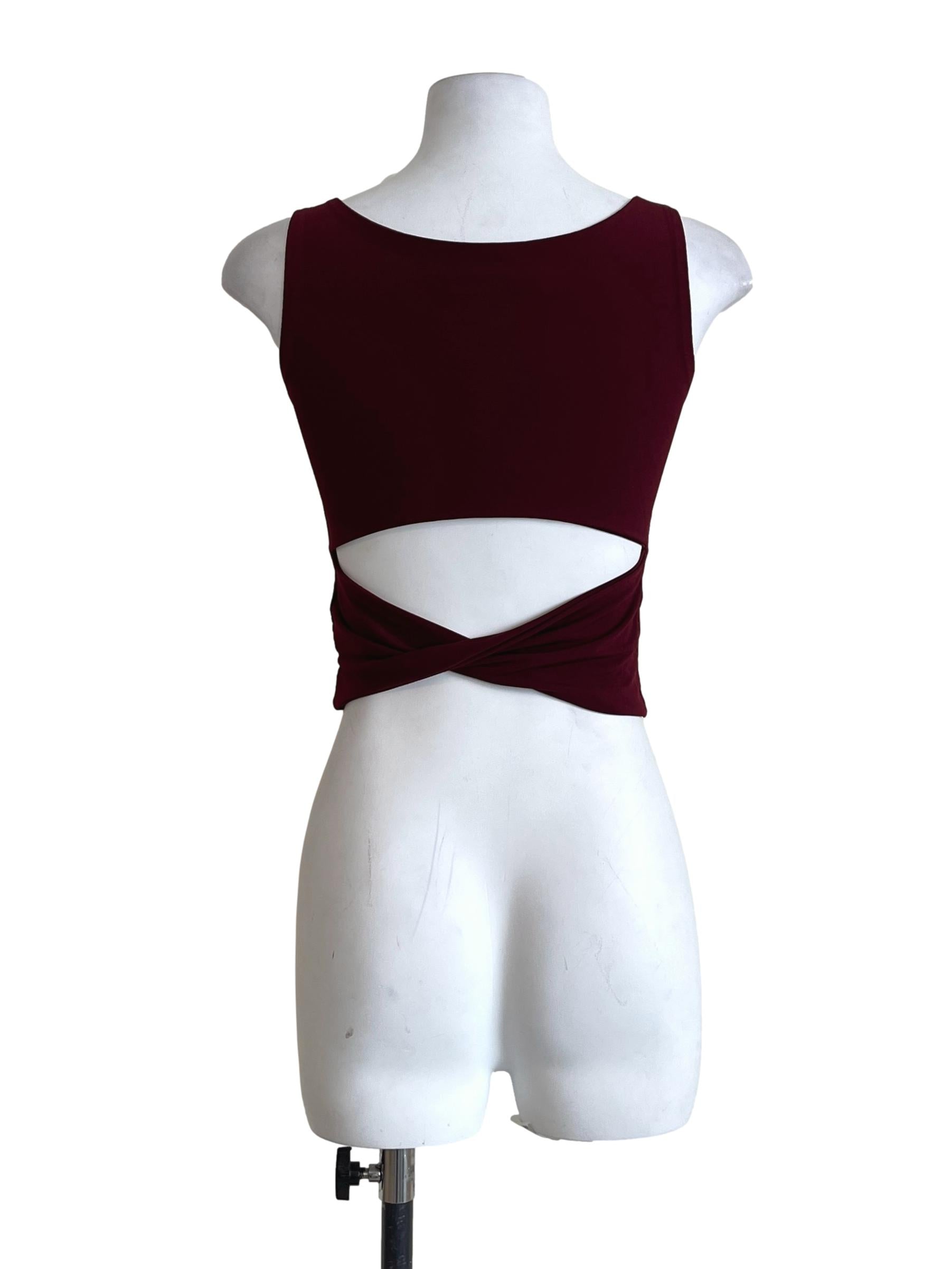 Jam Red Halter Sleeveless Top
