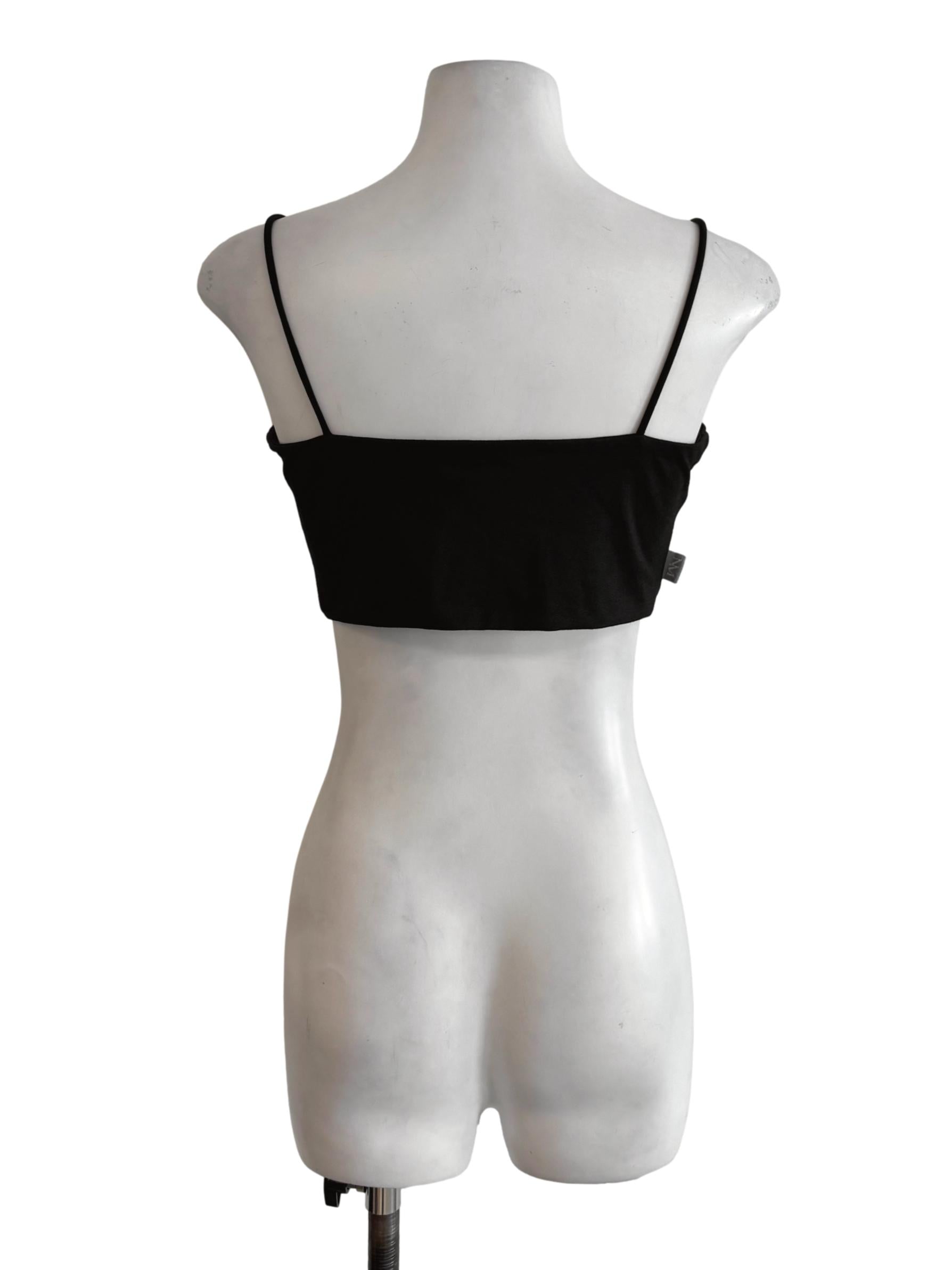 Black Padded Fit Crop Top