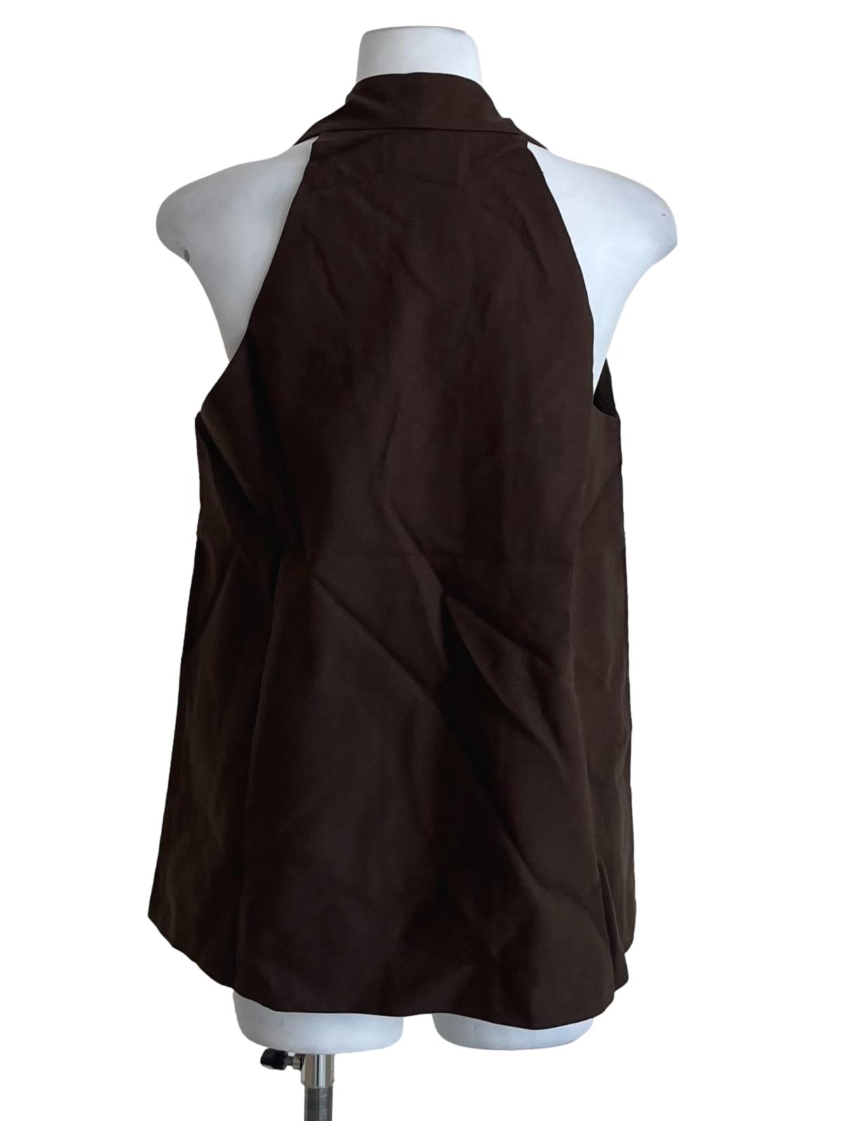 Brown Buttoned-Down Vest