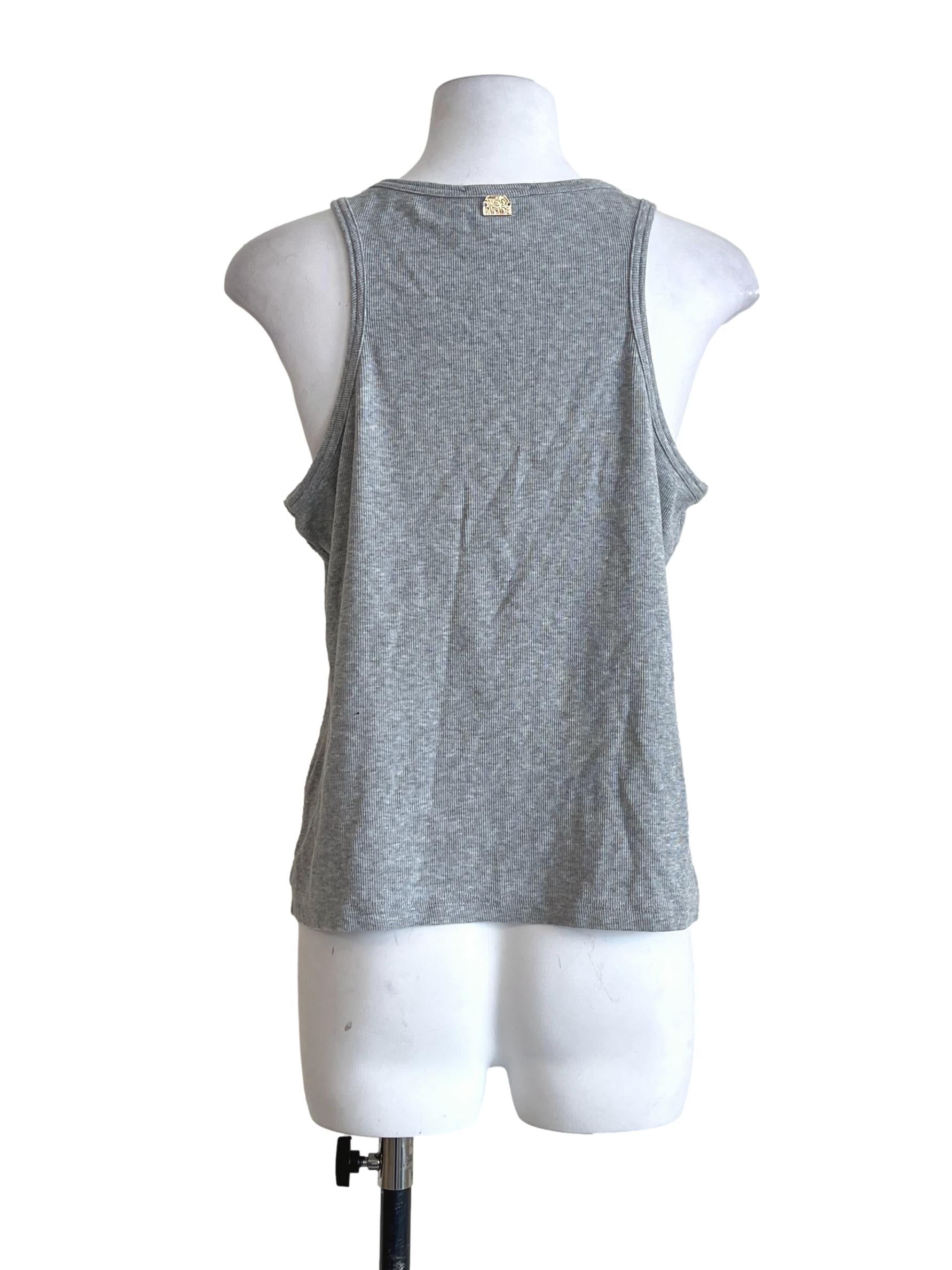 Flint Grey Scoop Sleeveless Top