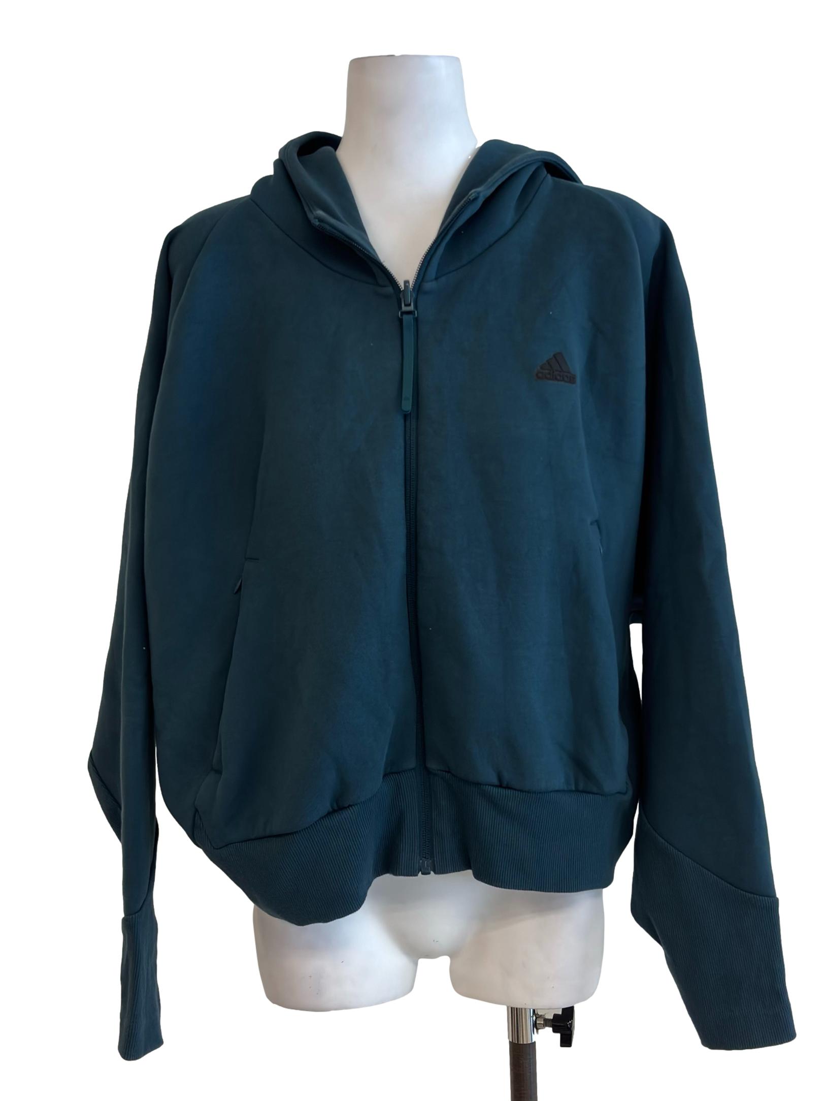 Peacock Blue Zip Up Hoodie