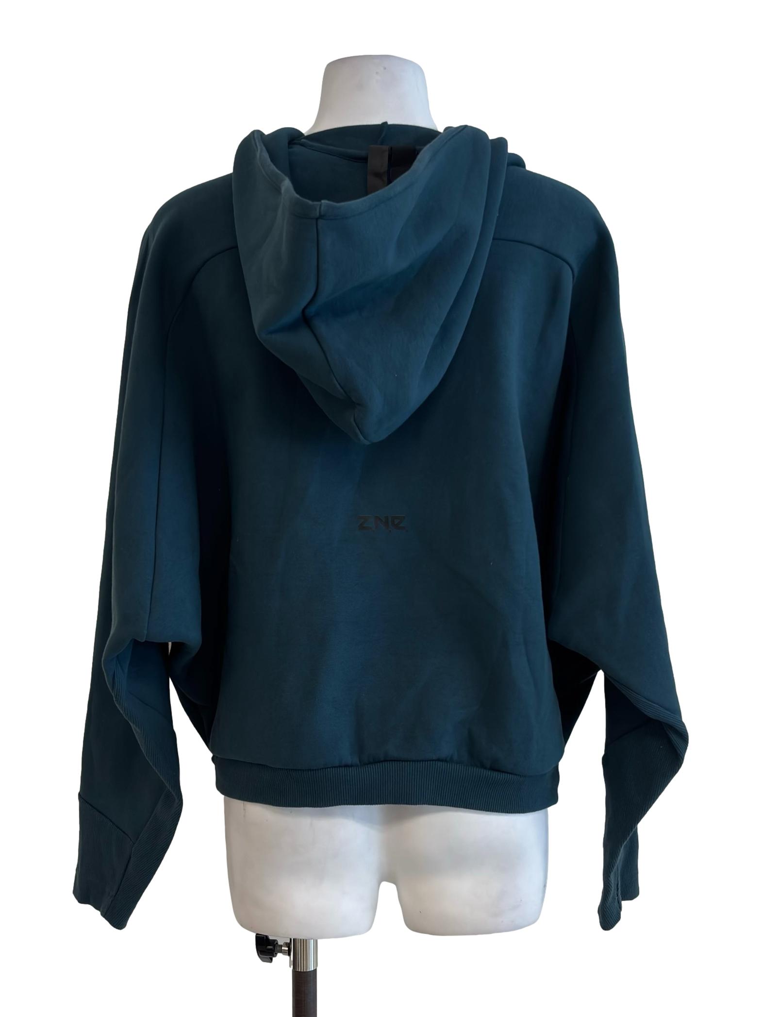 Peacock Blue Zip Up Hoodie