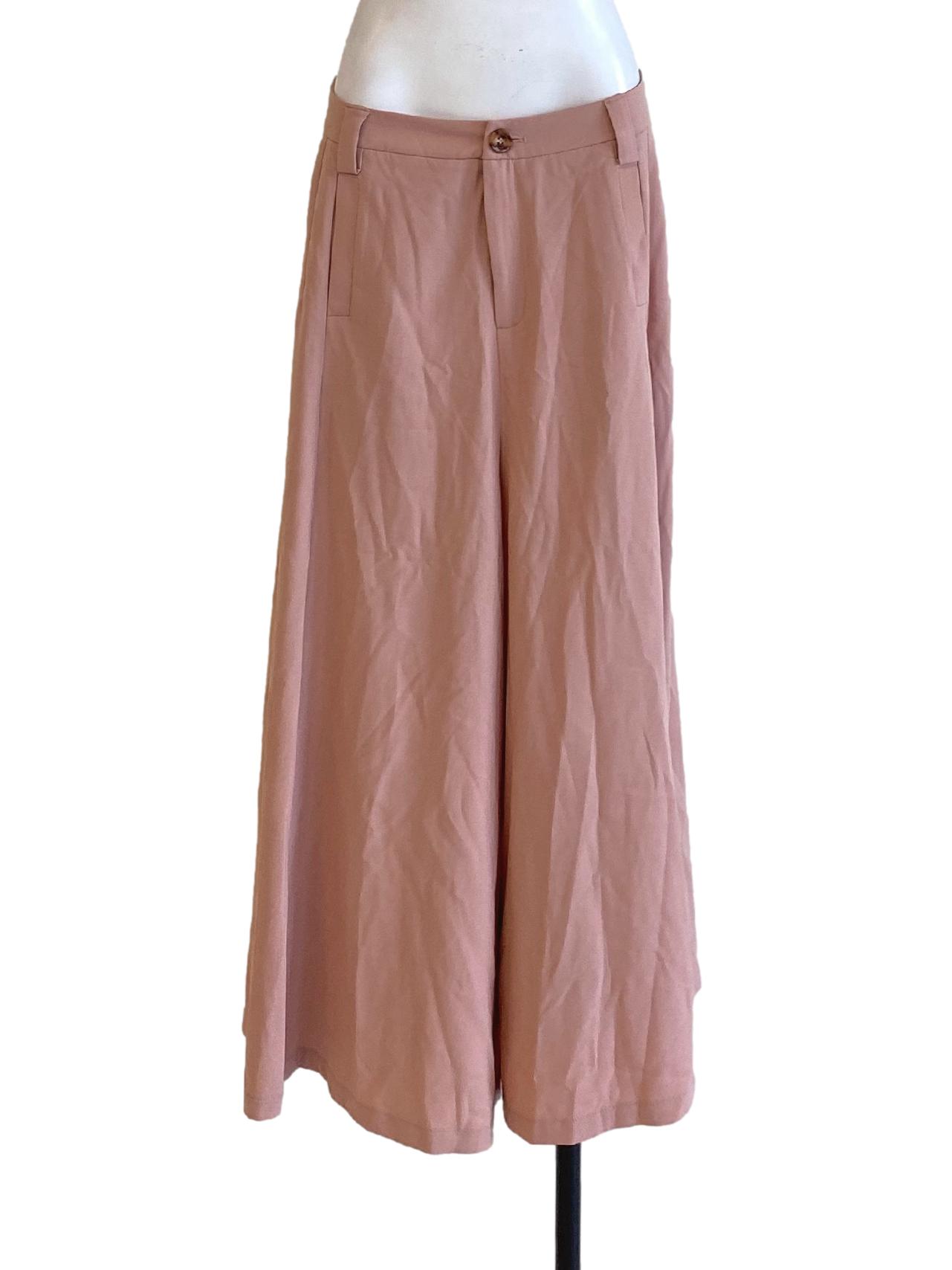 Dusty Pink Wide Leg Loose Slack Pants