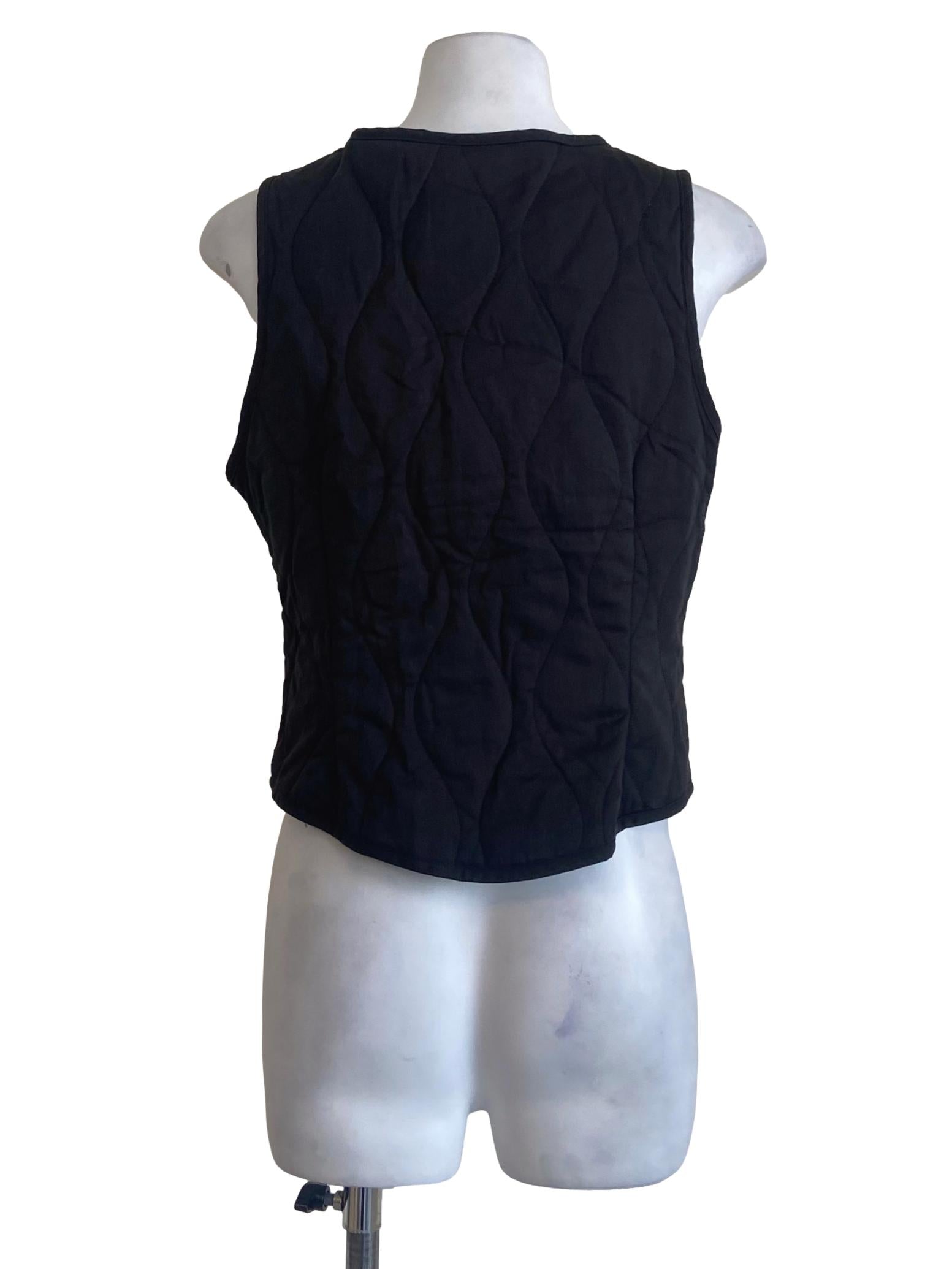 Black Zipper Vest