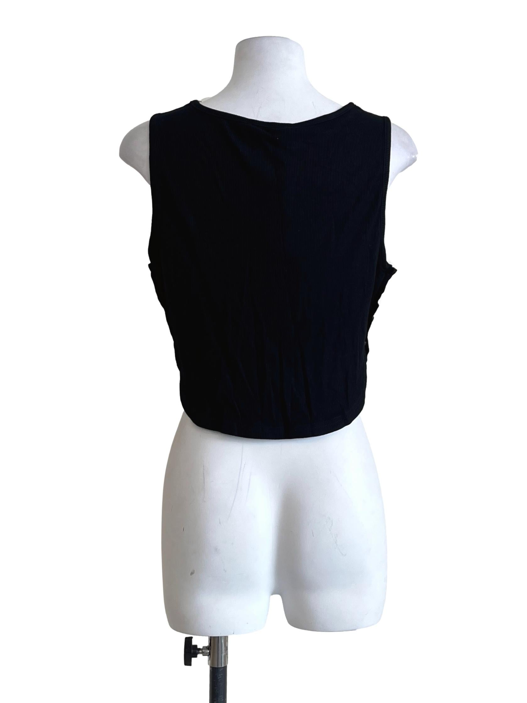 Ink Black Halter Sleeveless Top
