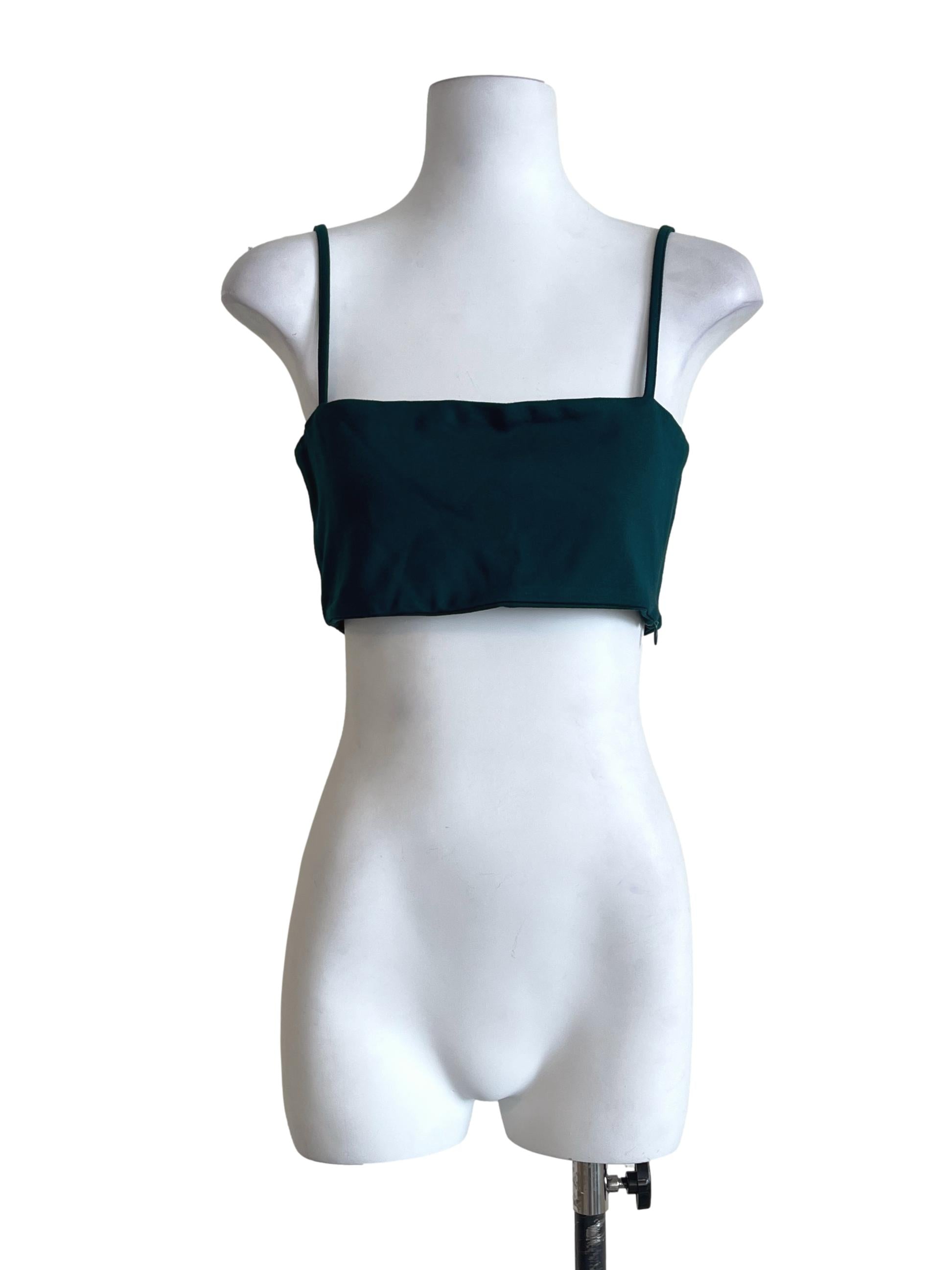 Emerald Green Spaghetti Strap Sleeveless Tank Top