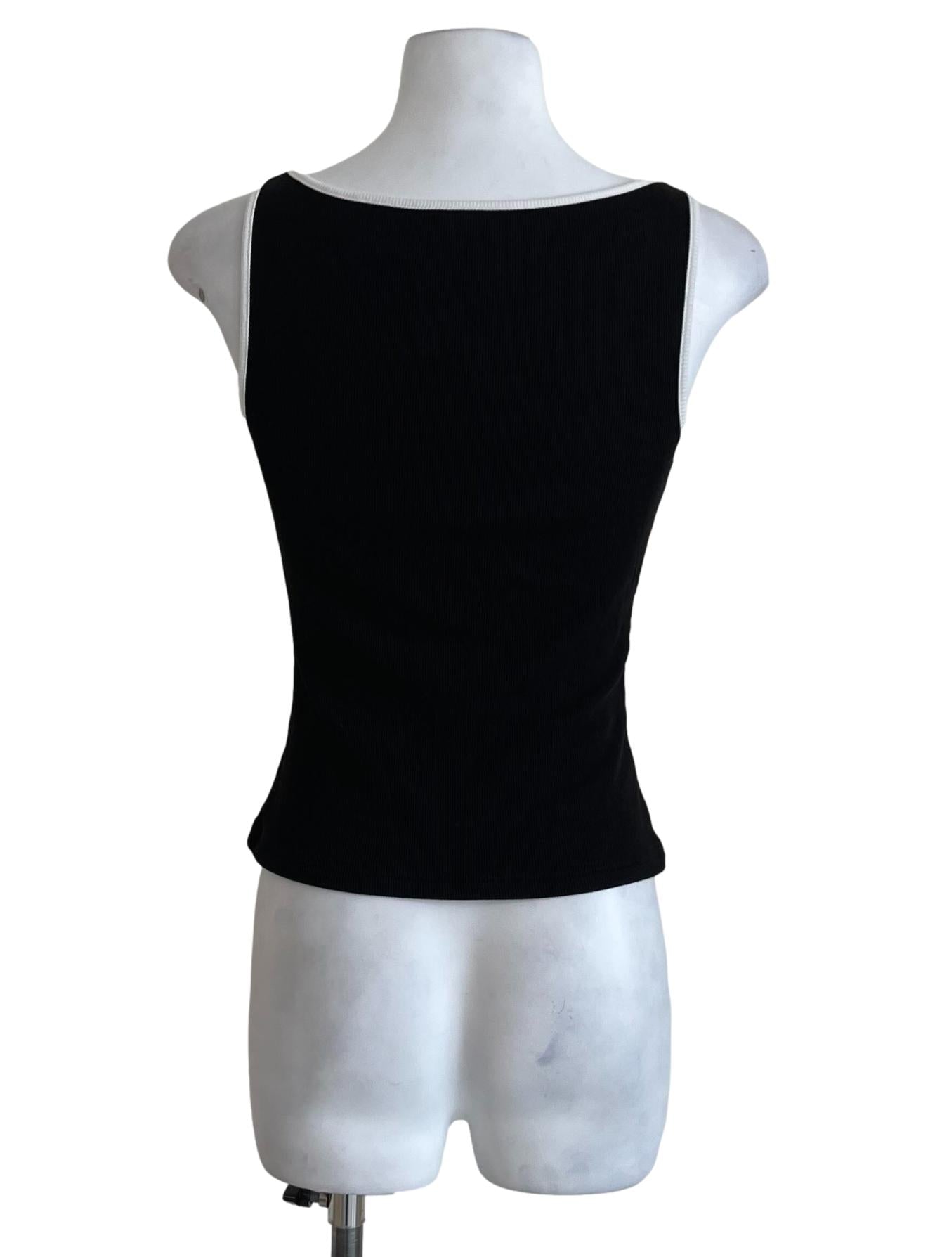 Black Plain Tank Top