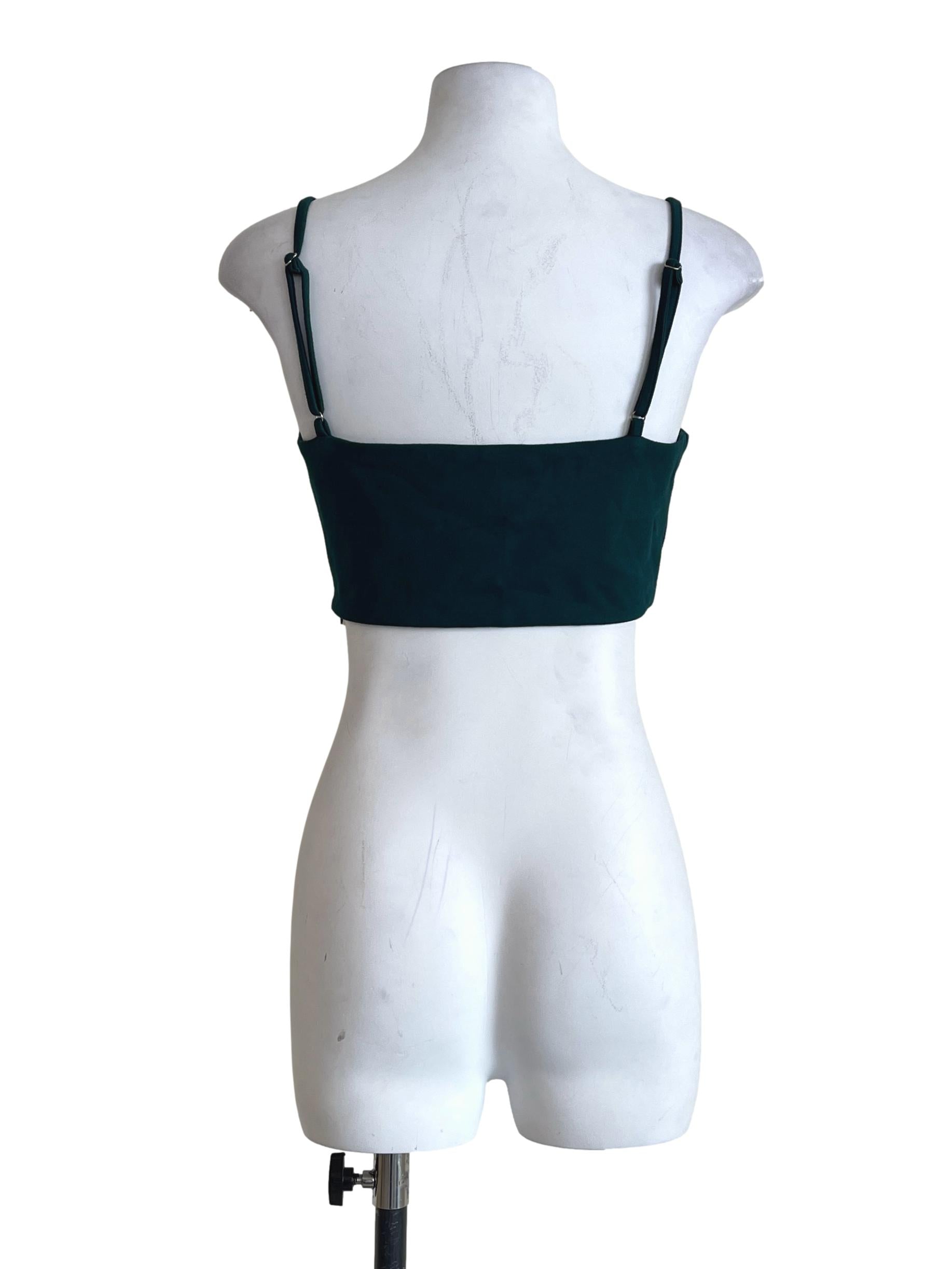Emerald Green Spaghetti Strap Sleeveless Tank Top