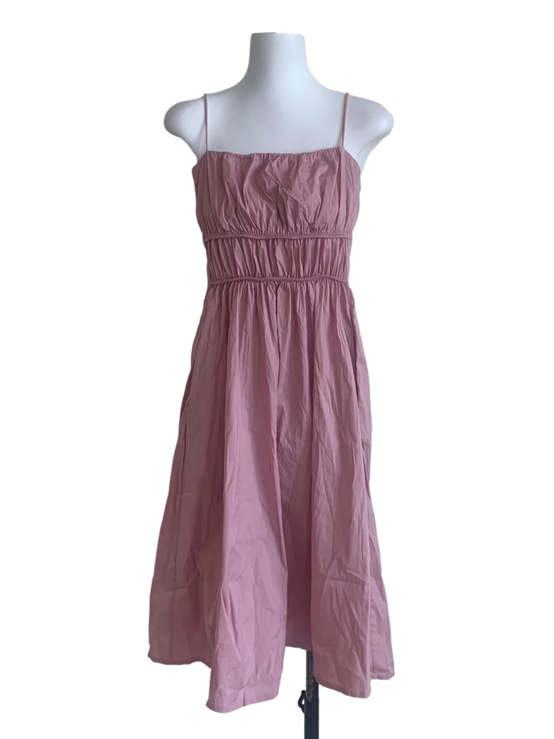 Rose Pink Spaghetti Strap Dress