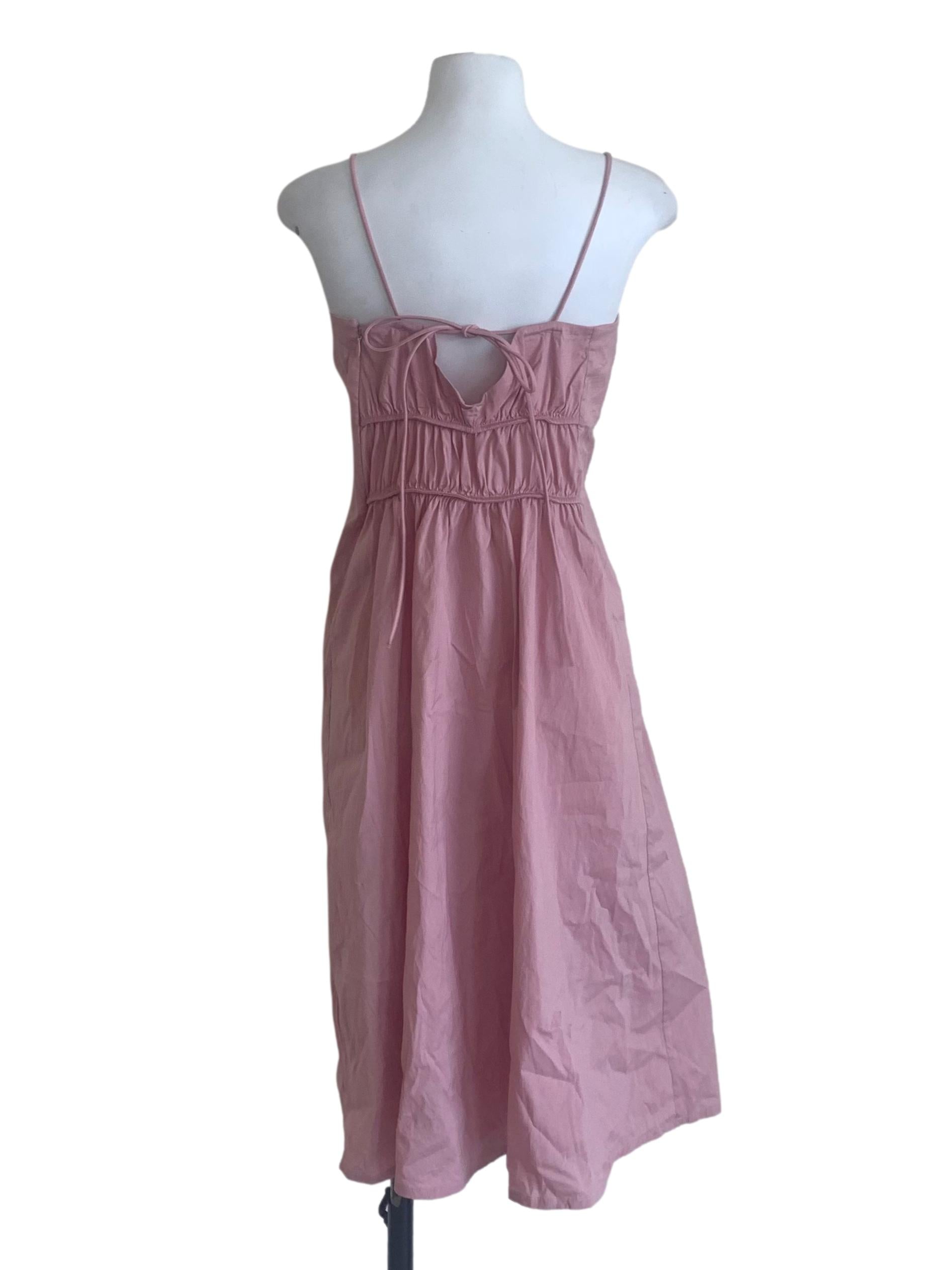 Rose Pink Spaghetti Strap Dress