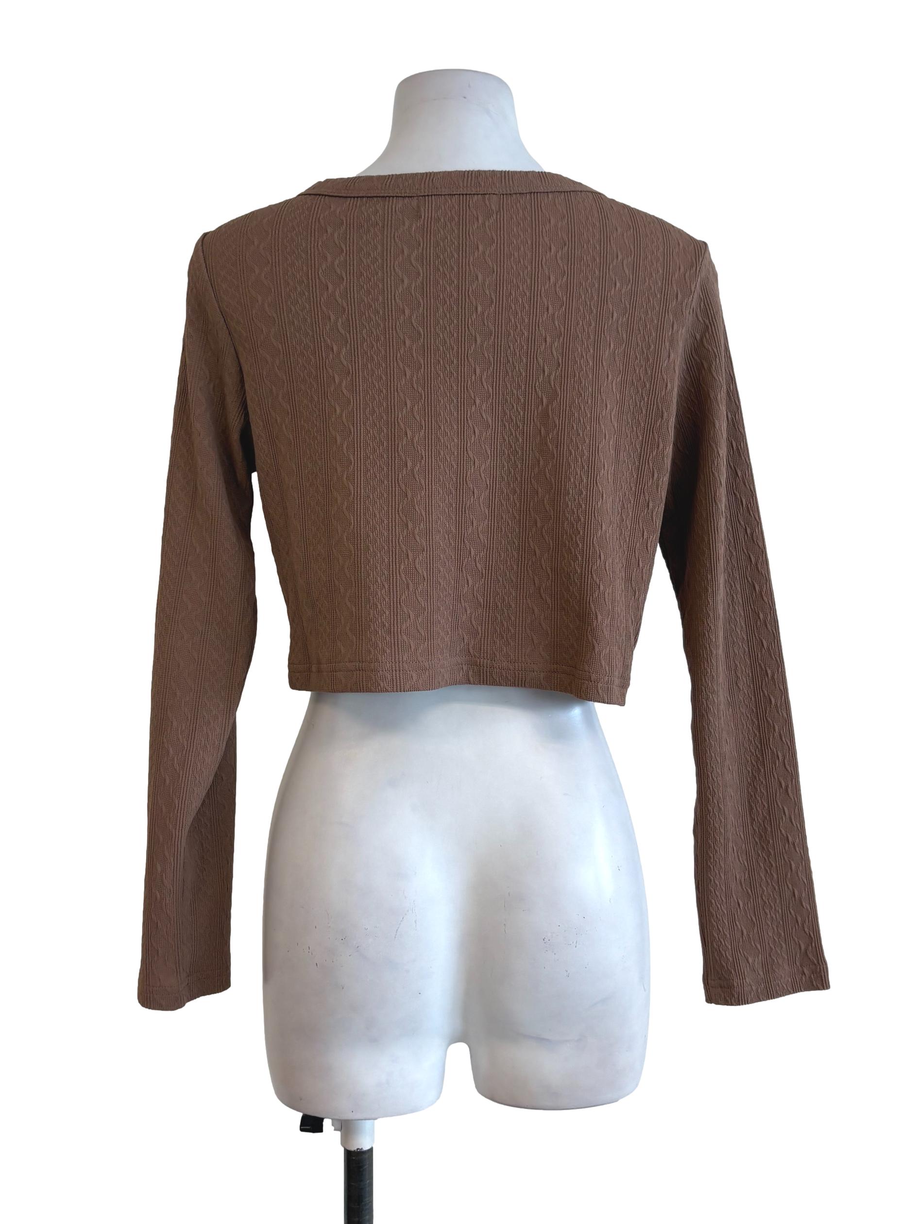 Brown Knitted Cardigan