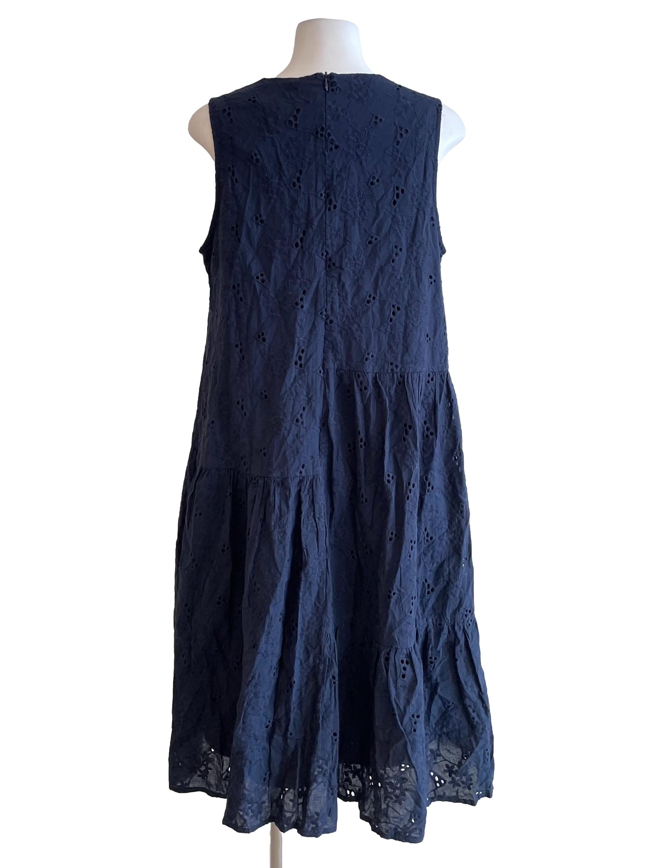 Navy Hollow Tent Dress