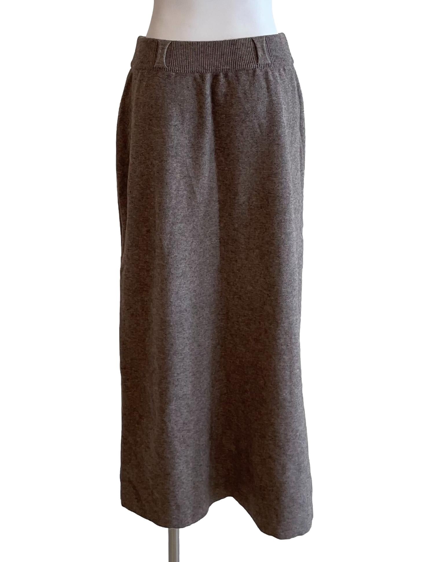 Light Cedar Knit Pencil Skirt